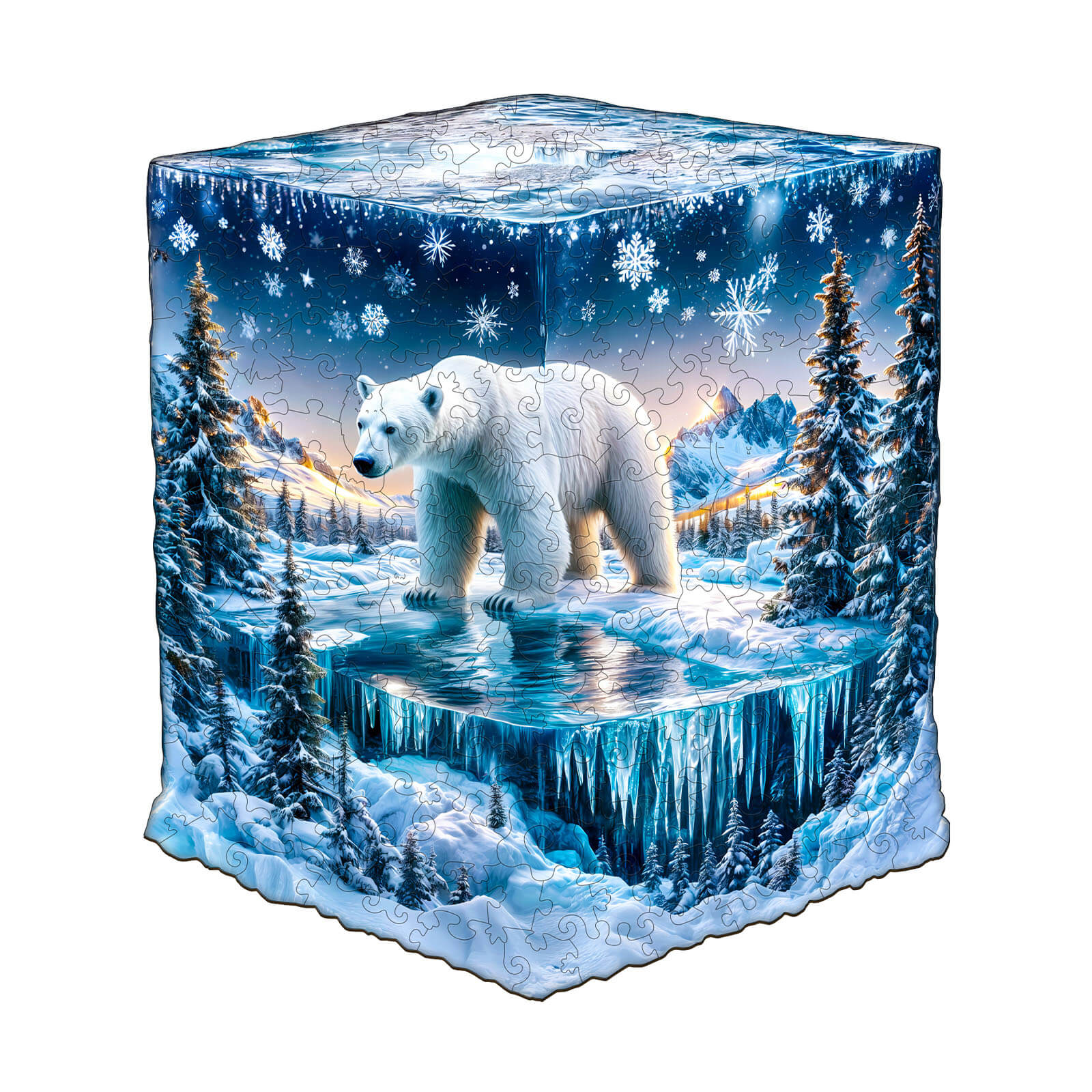 Frozen polar bears-2 Wooden Jigsaw Puzzle - Image 3