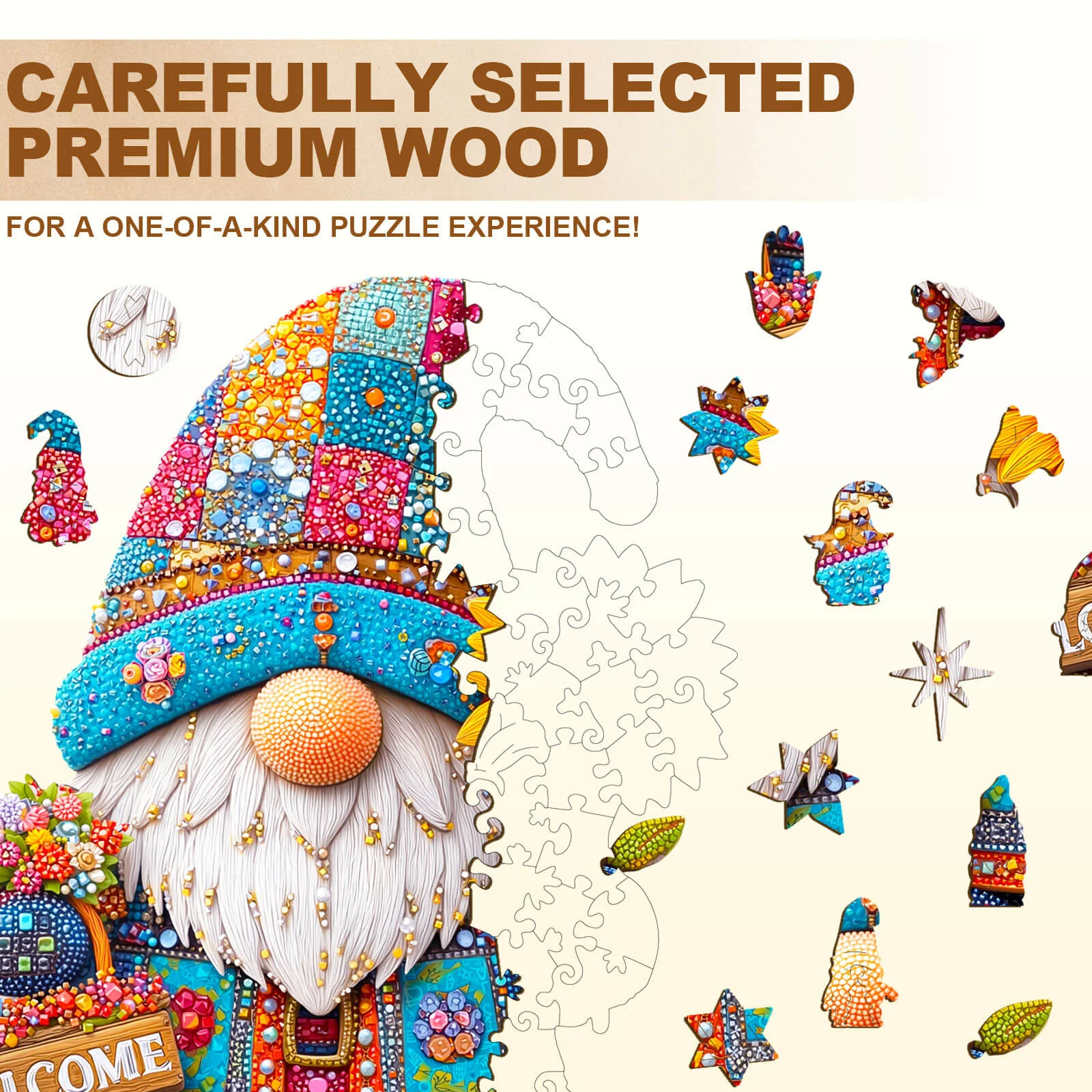 Gem Goblin Wooden Jigsaw Puzzle - Image 2