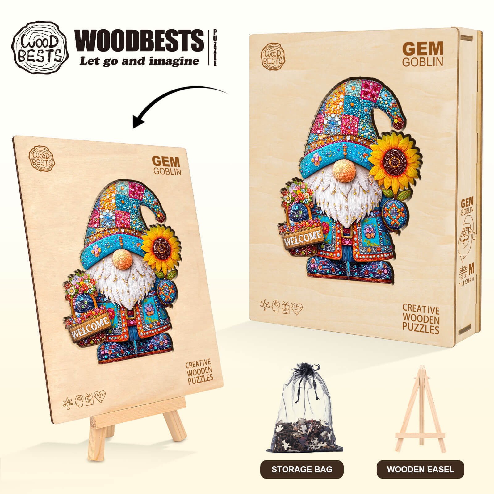Gem Goblin Wooden Jigsaw Puzzle - Image 8