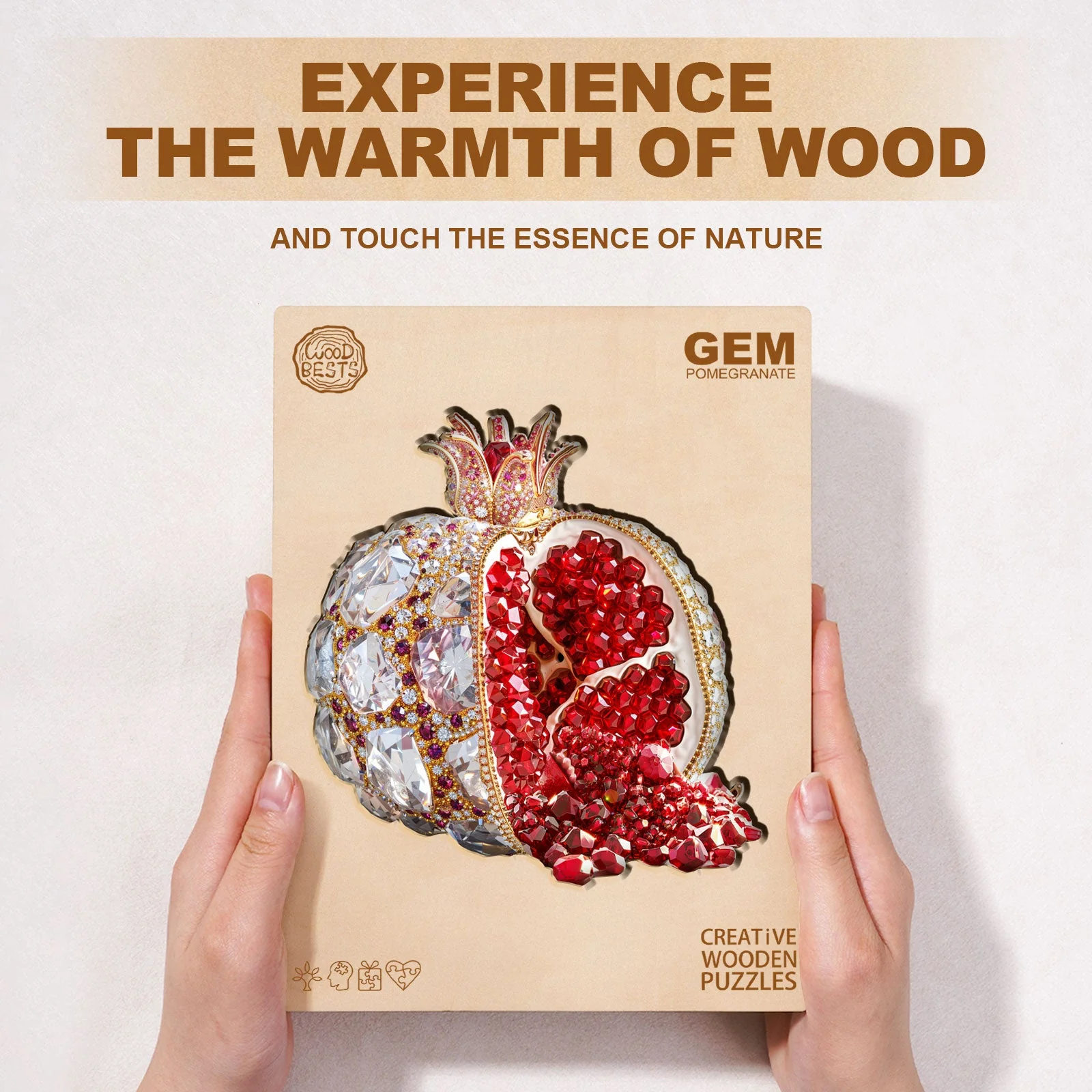 Gem Pomegranate Wooden Jigsaw Puzzle - Image 6