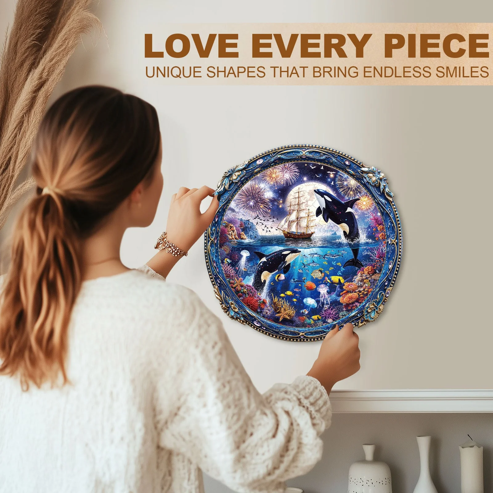 Glittering Ocean Wooden Jigsaw Puzzle - Image 12