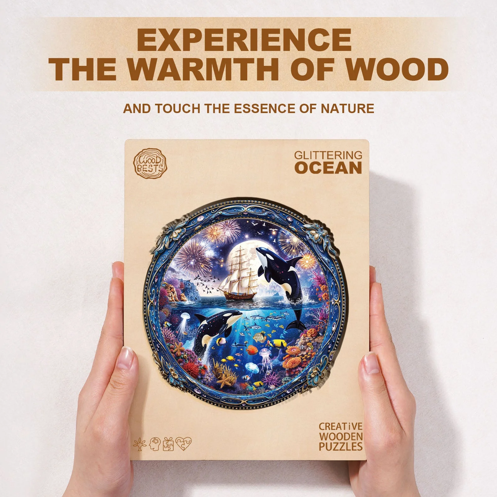 Glittering Ocean Wooden Jigsaw Puzzle - Image 7