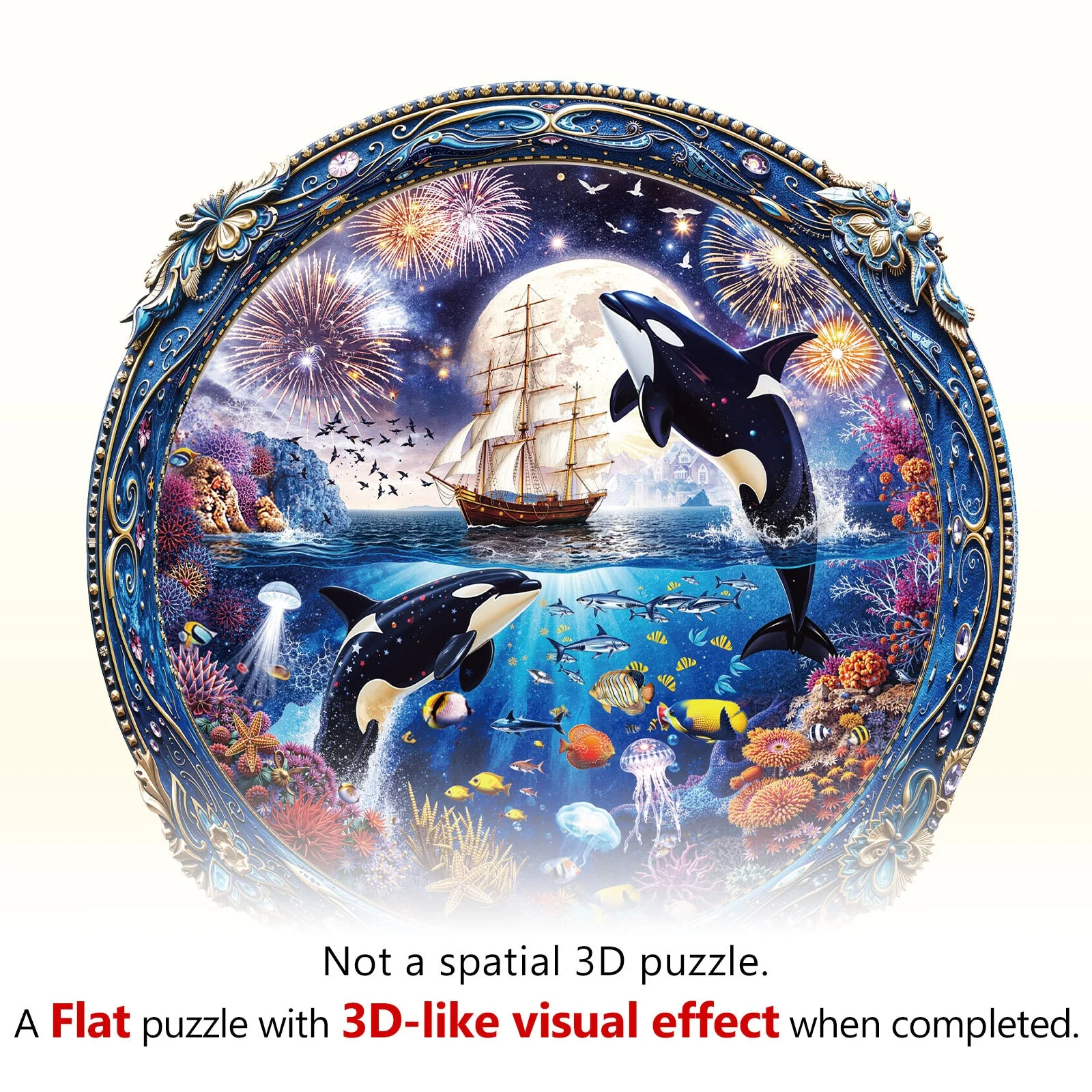 Glittering Ocean Wooden Jigsaw Puzzle - Image 9