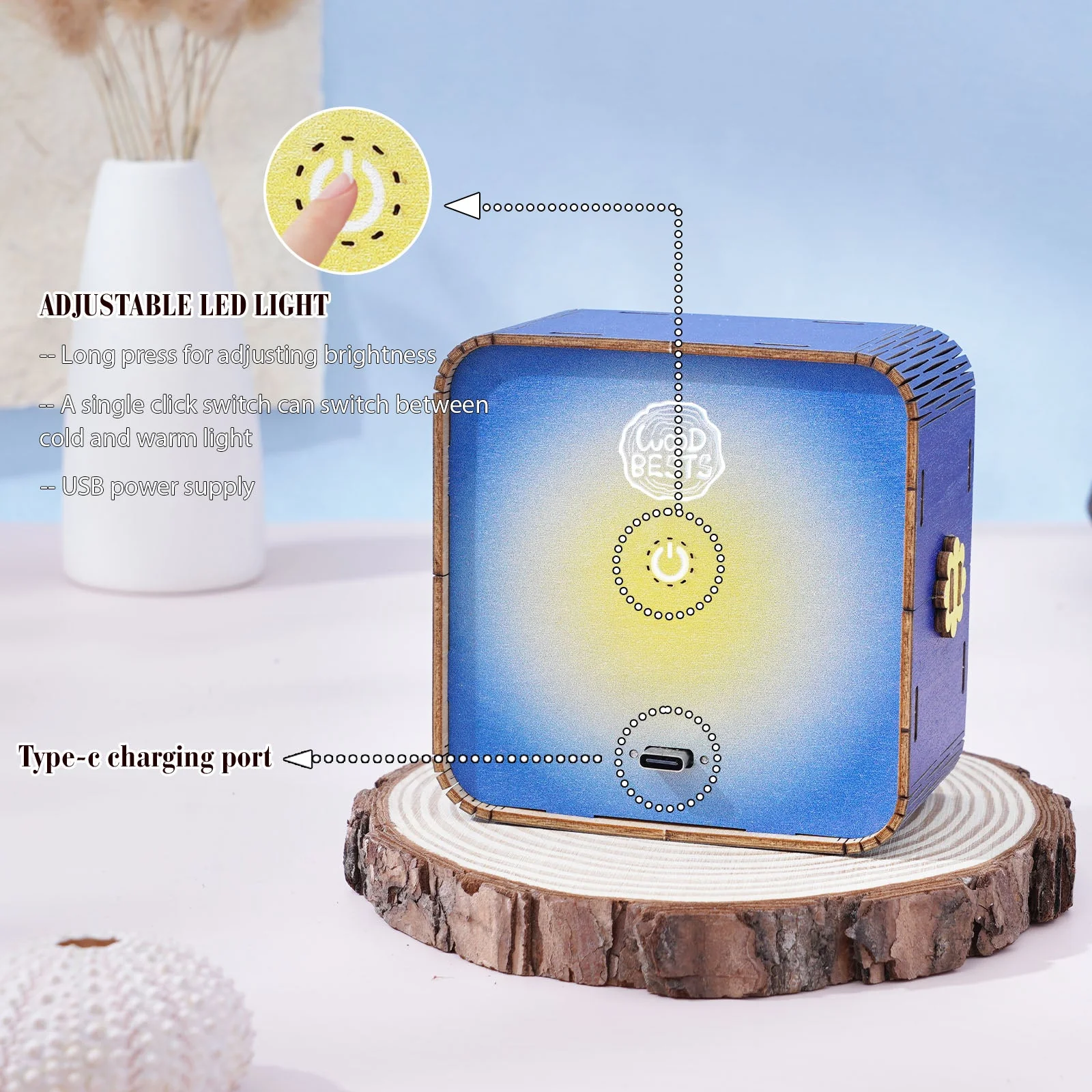 Golden Coast Village Kit - 3D Wooden Puzzle Night Light - Image 5