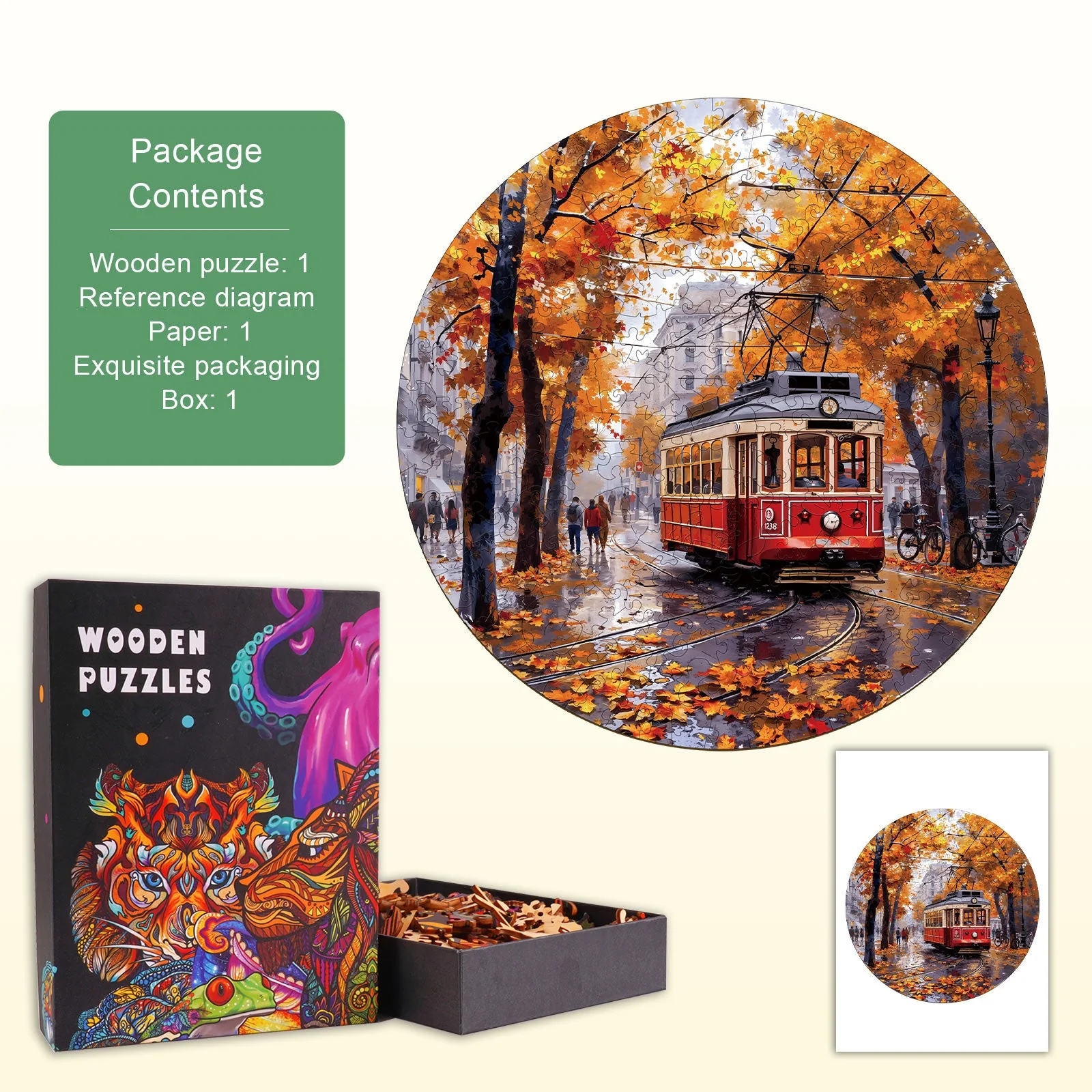 Golden Journey Wooden Jigsaw Puzzle - Image 3