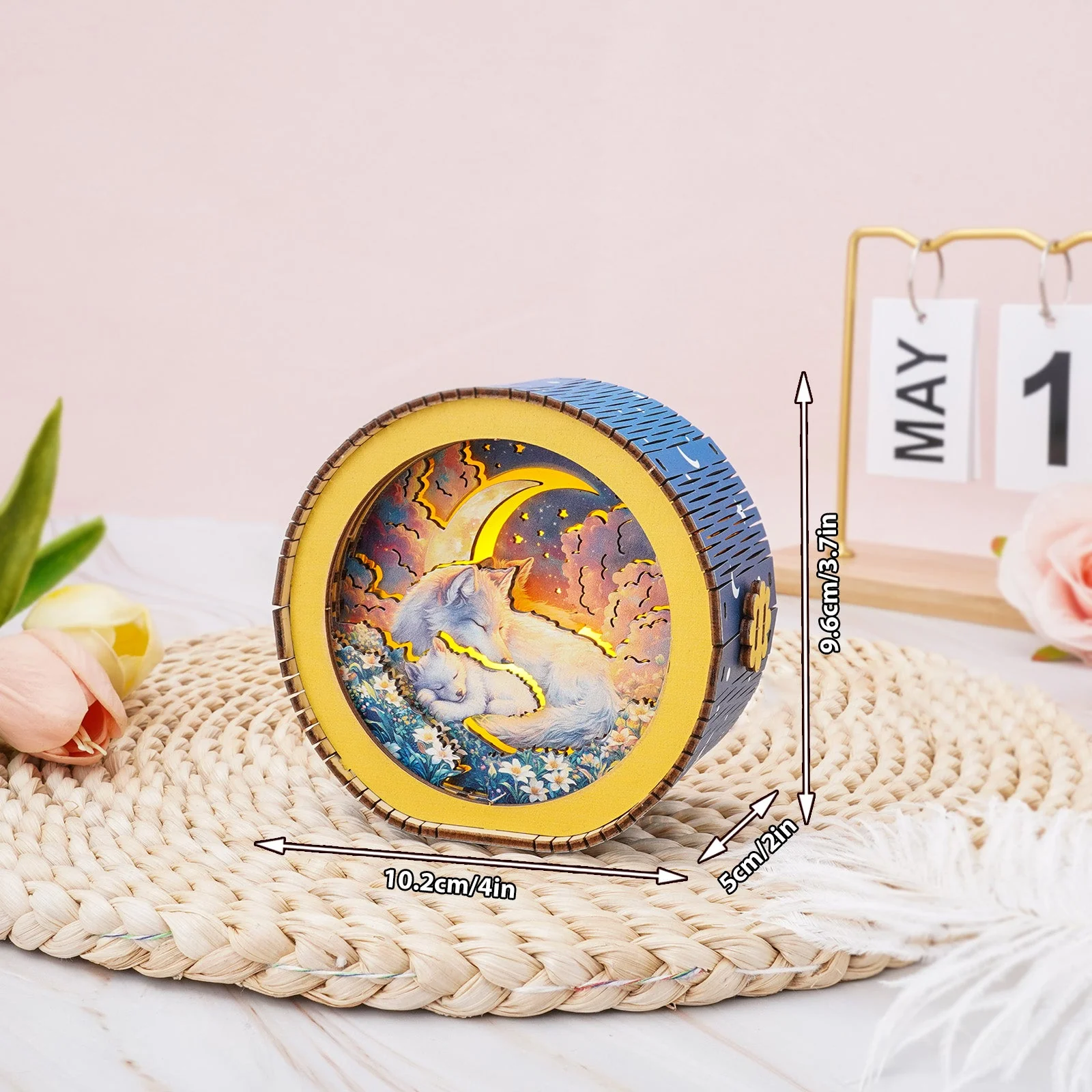 Golden Moon Dream Kit- 3D Wooden Puzzle Night Light - Image 3