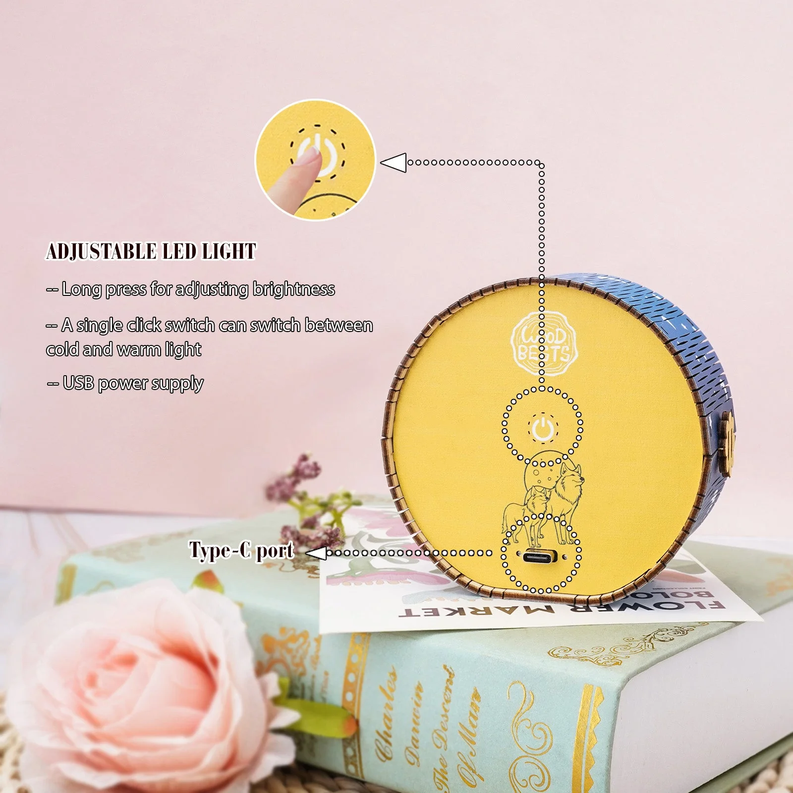 Golden Moon Dream Kit- 3D Wooden Puzzle Night Light - Image 4