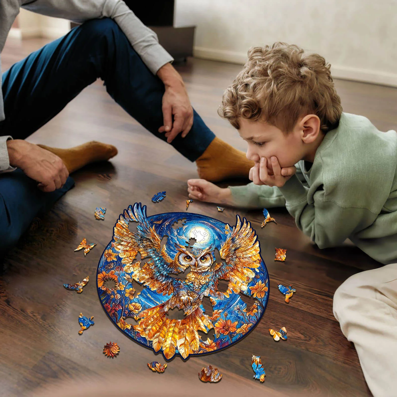 Golden Owl Wooden Jigsaw Puzzle - Image 7