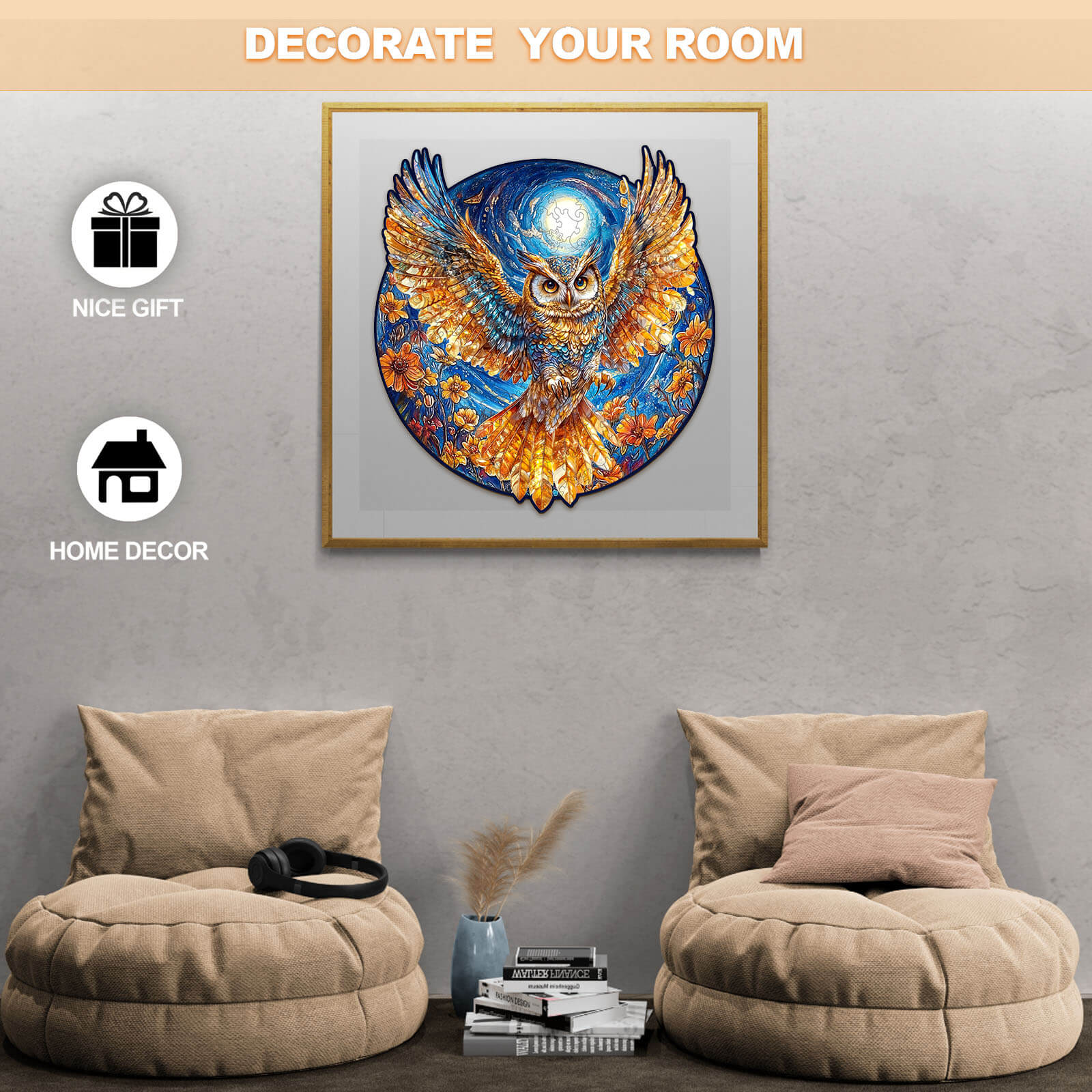 Golden Owl Wooden Jigsaw Puzzle - Image 8