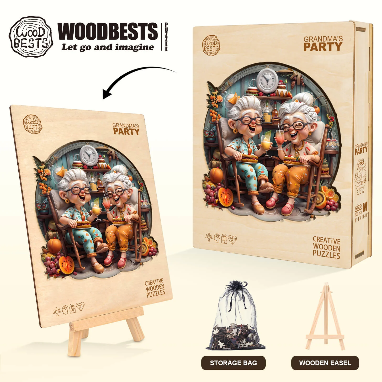 Grandma's Party Wooden Jigsaw Puzzle - Image 6