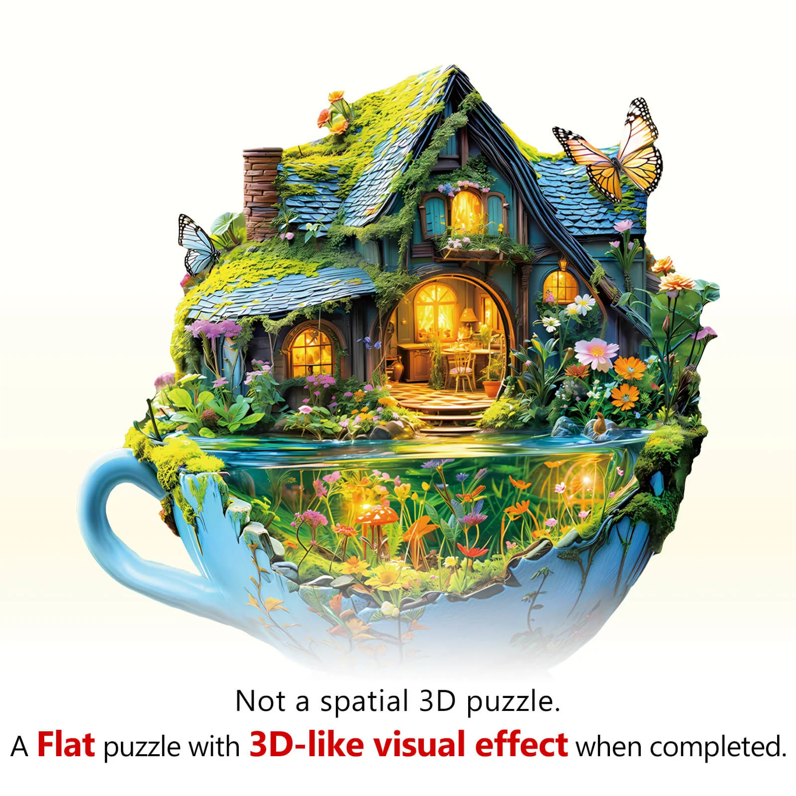 green Field mug Wooden Jigsaw Puzzle - Image 8