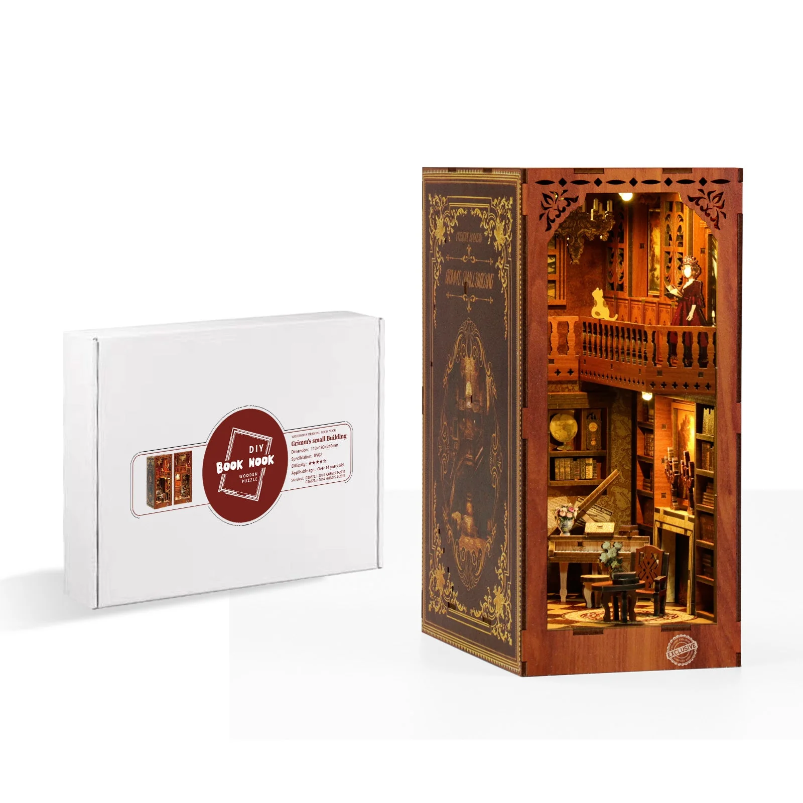 Grimm's Small Building - DIY Book Nook Kit,3D Wooden Puzzle - Image 7
