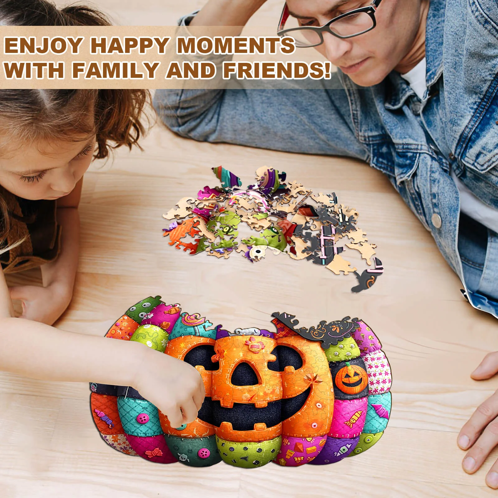 Halloween Pumpkin Gift Pack Wooden Jigsaw Puzzle - Image 12