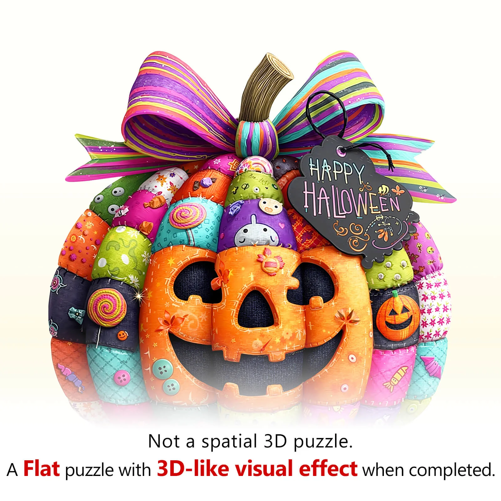 Halloween Pumpkin Gift Pack Wooden Jigsaw Puzzle - Image 2