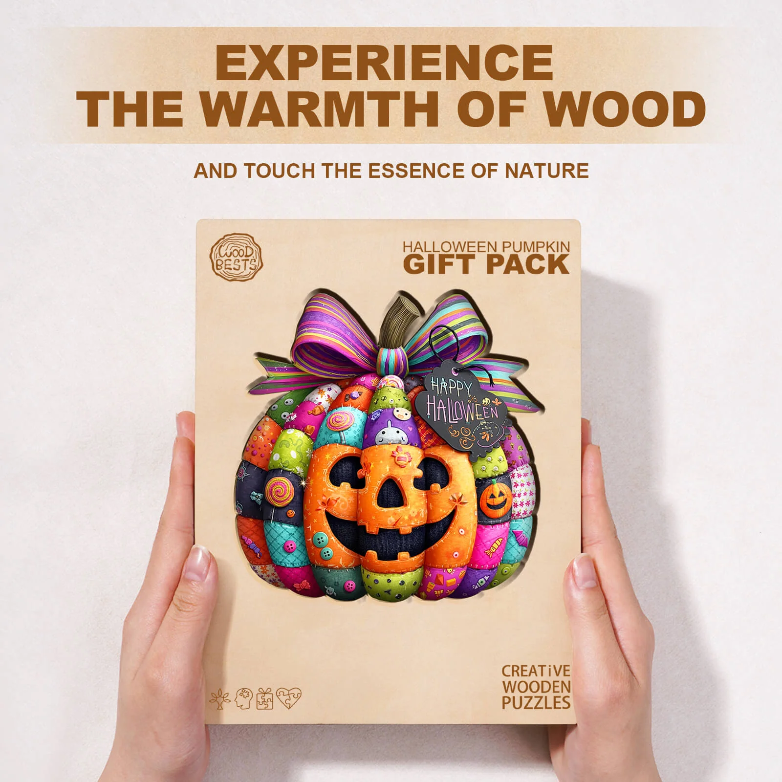 Halloween Pumpkin Gift Pack Wooden Jigsaw Puzzle - Image 6