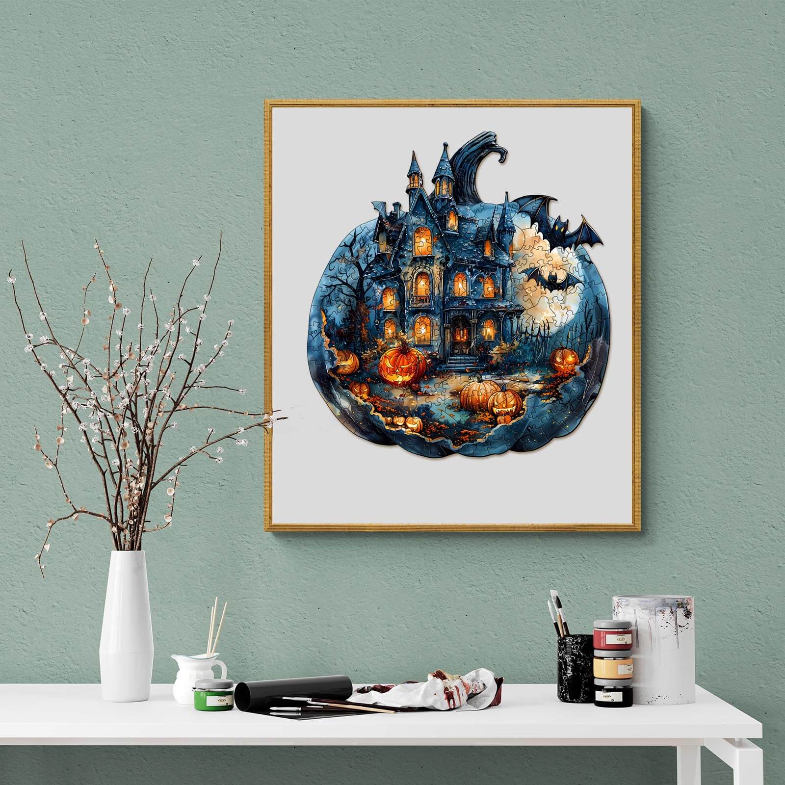Halloween Pumpkin Wooden Jigsaw Puzzle - Image 9