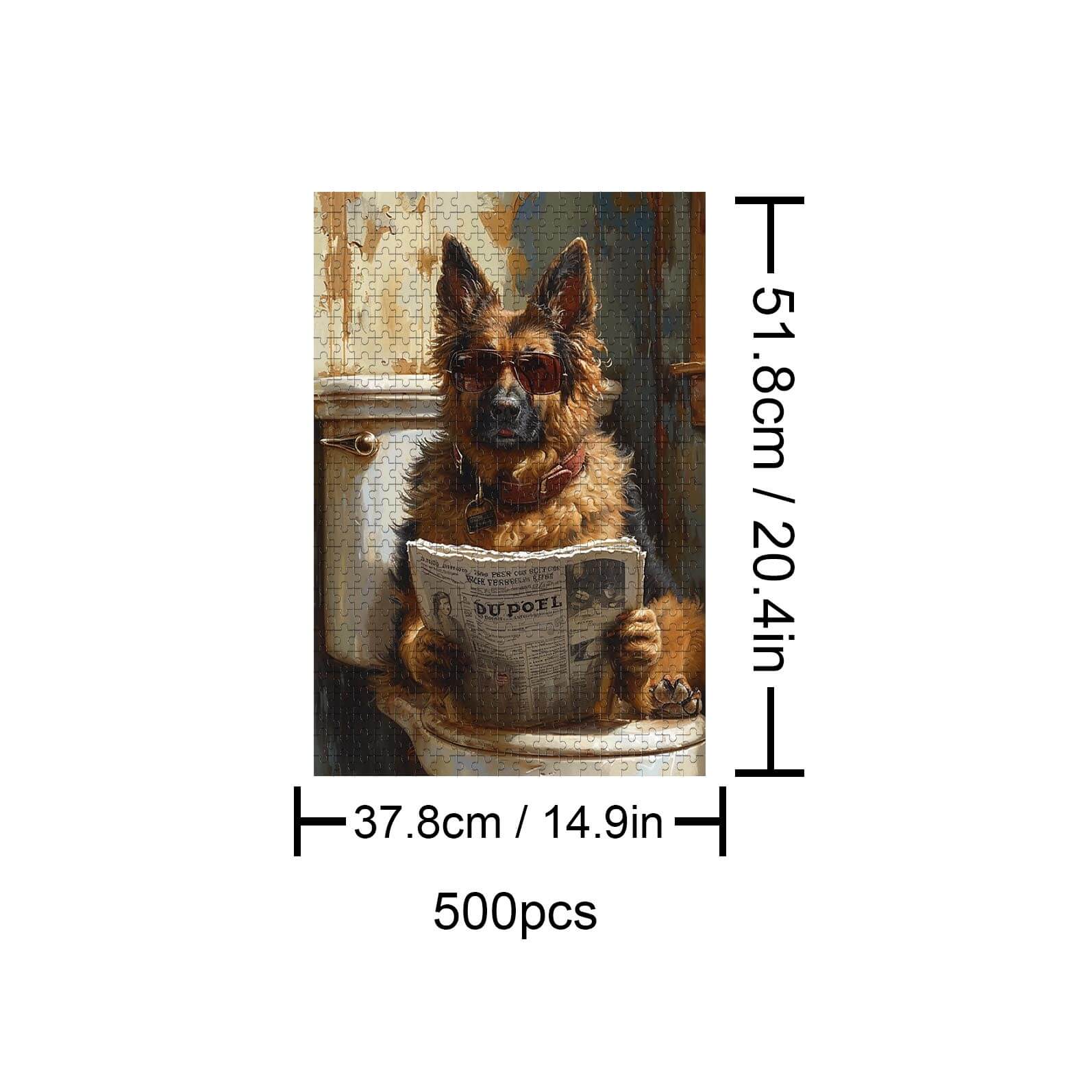 Handsome German Shepherd 500 / 1000 Piece Puzzle - Image 4