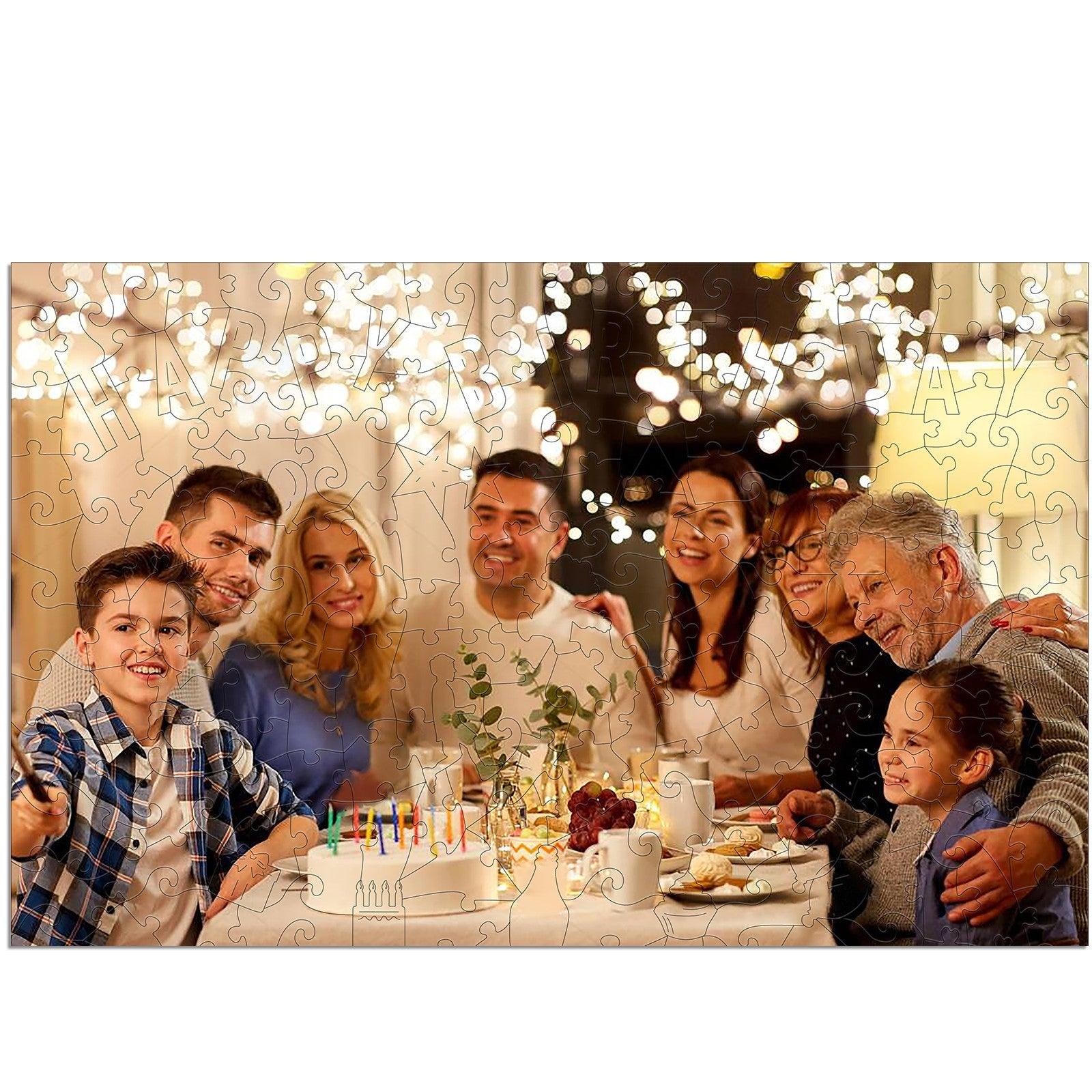 Personalized Photo Wooden Puzzle - Birthday Theme - Image 3