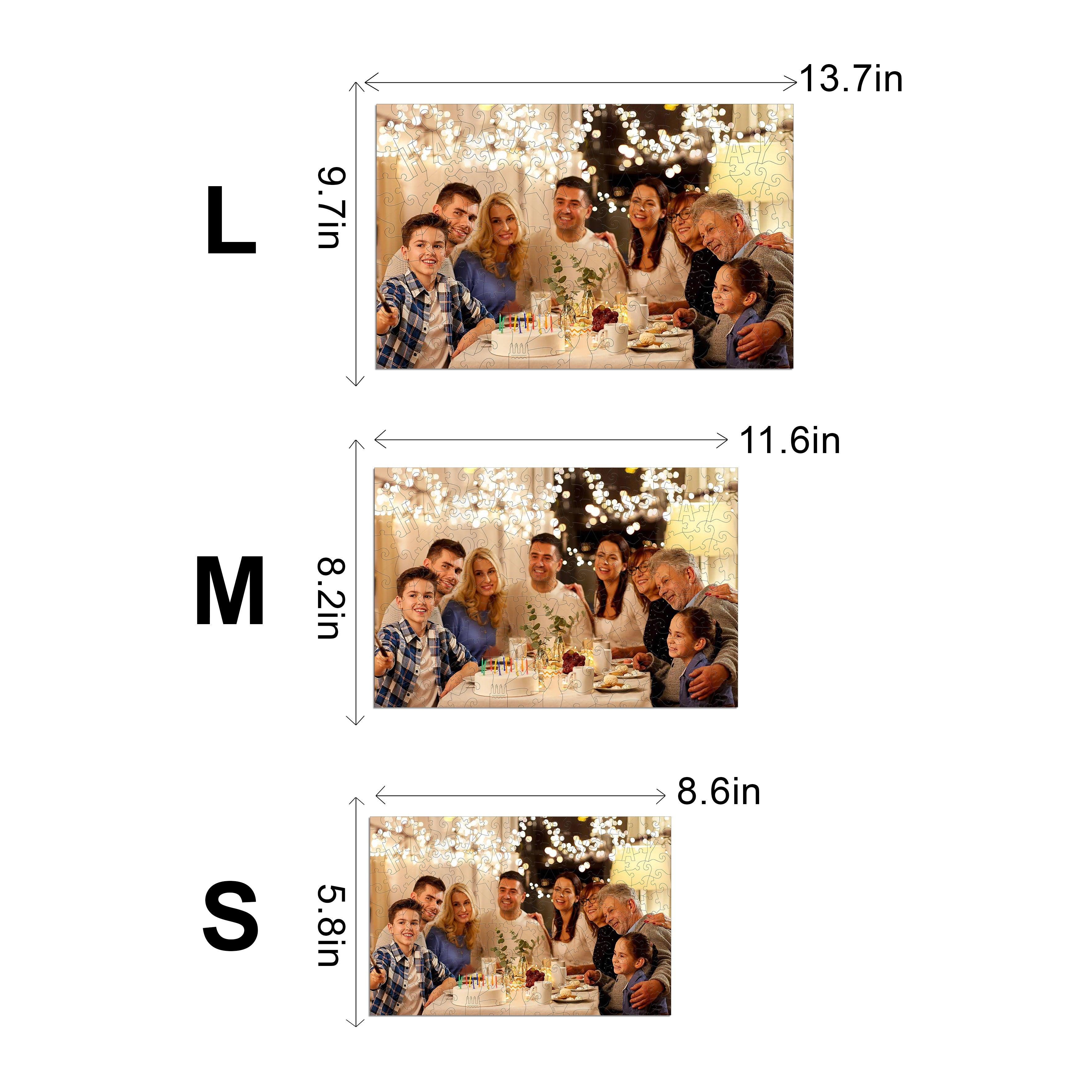 Personalized Photo Wooden Puzzle - Birthday Theme - Image 4