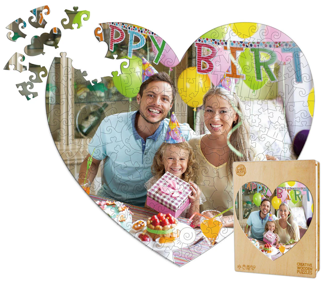 Personalized Photo Wooden Puzzle - Birthday Theme - Image 9