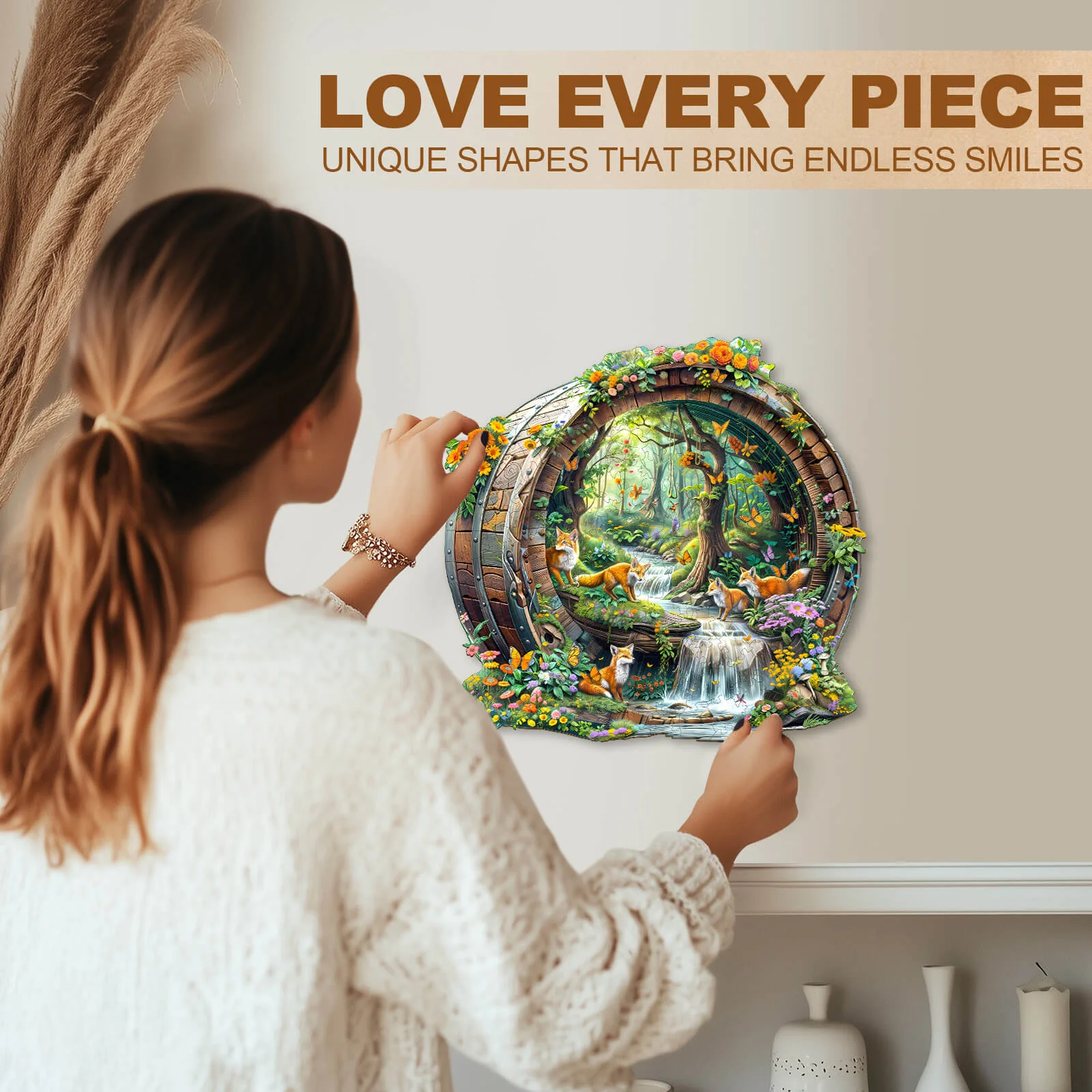 Happy foxes-1 Wooden Jigsaw Puzzle - Image 10