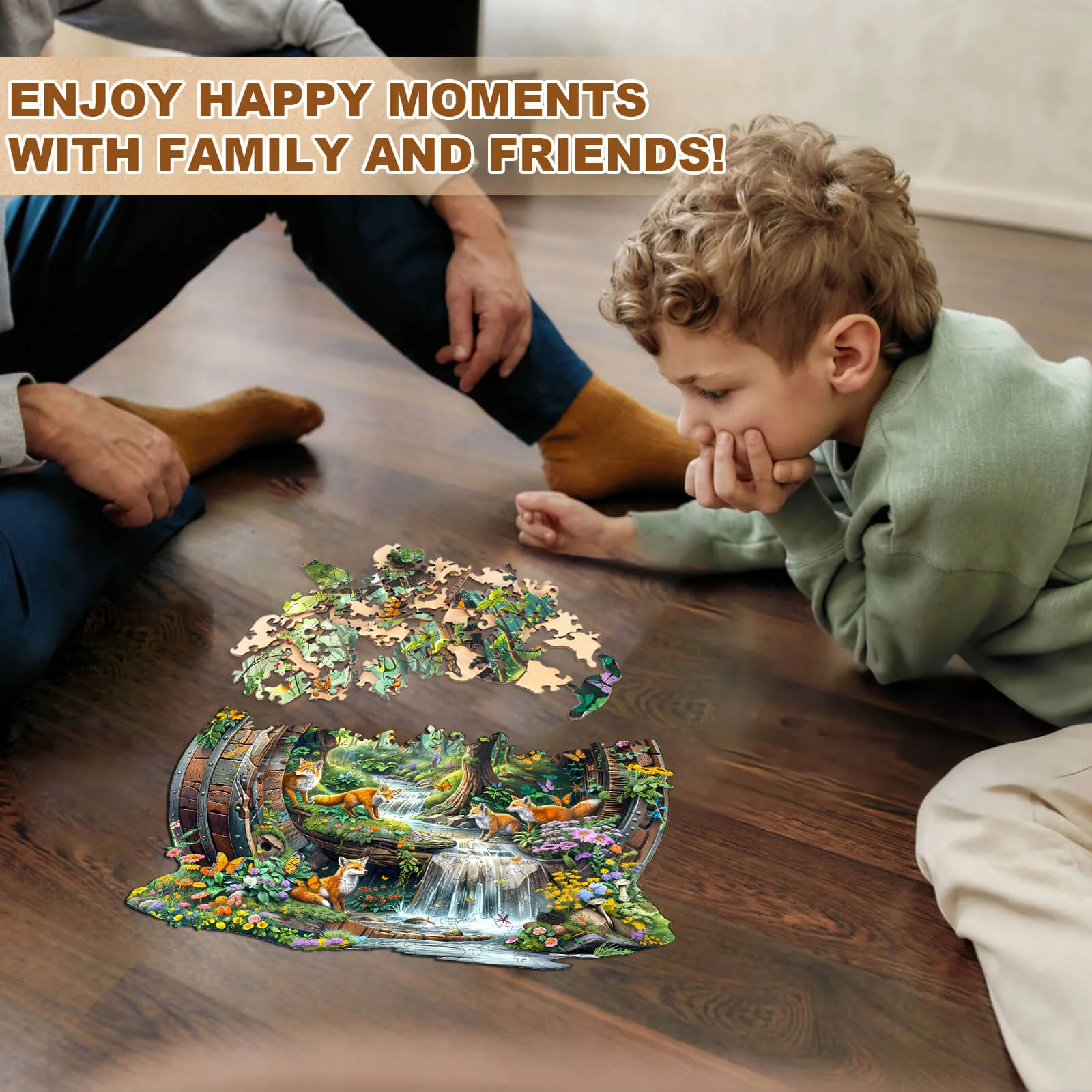 Happy foxes-1 Wooden Jigsaw Puzzle - Image 12