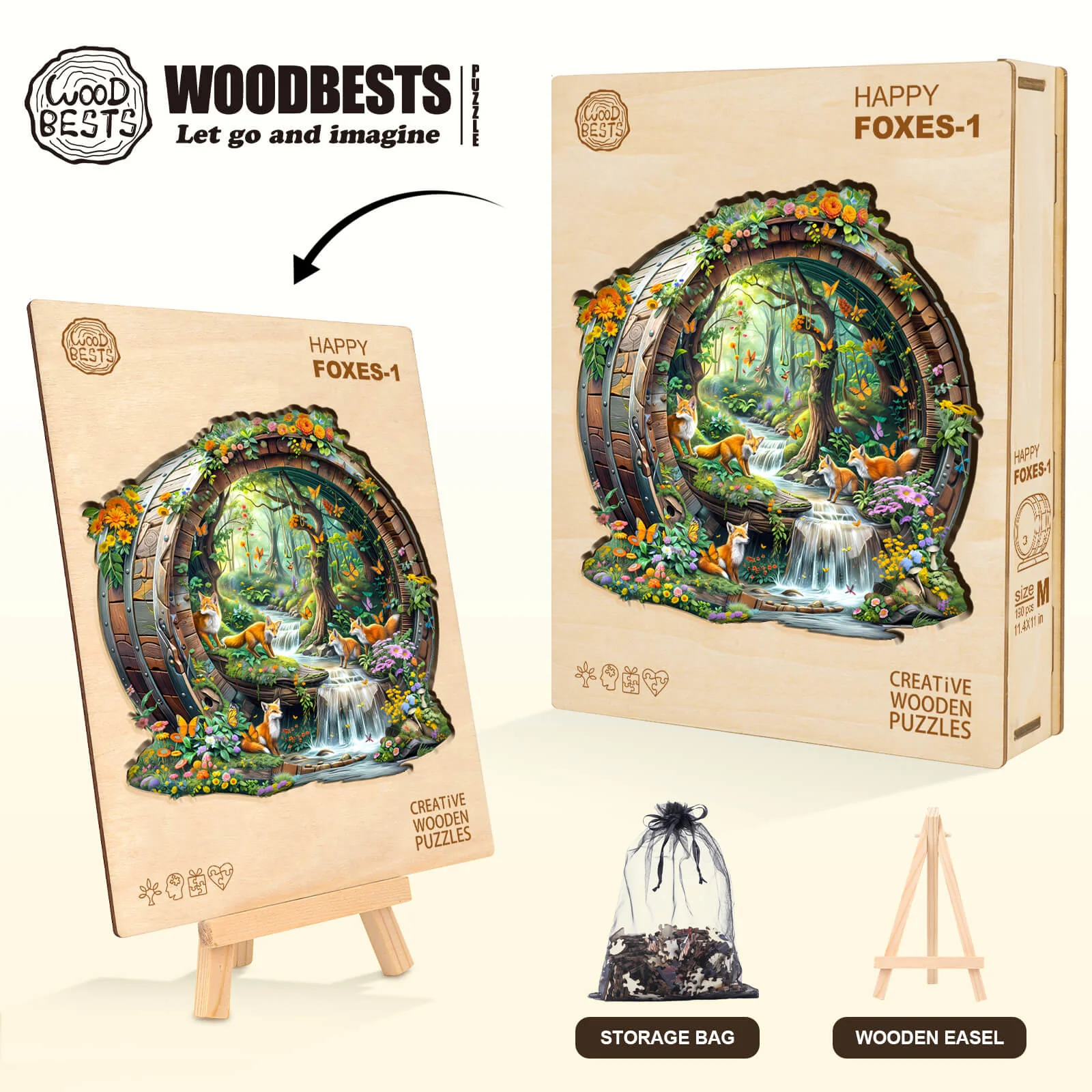 Happy foxes-1 Wooden Jigsaw Puzzle - Image 7