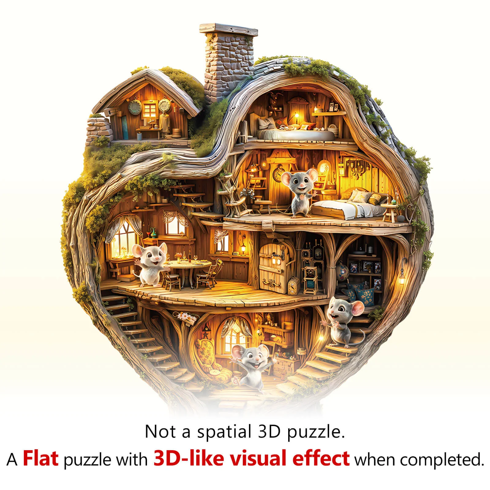 Heart Tree House Wooden Jigsaw Puzzle - Image 8