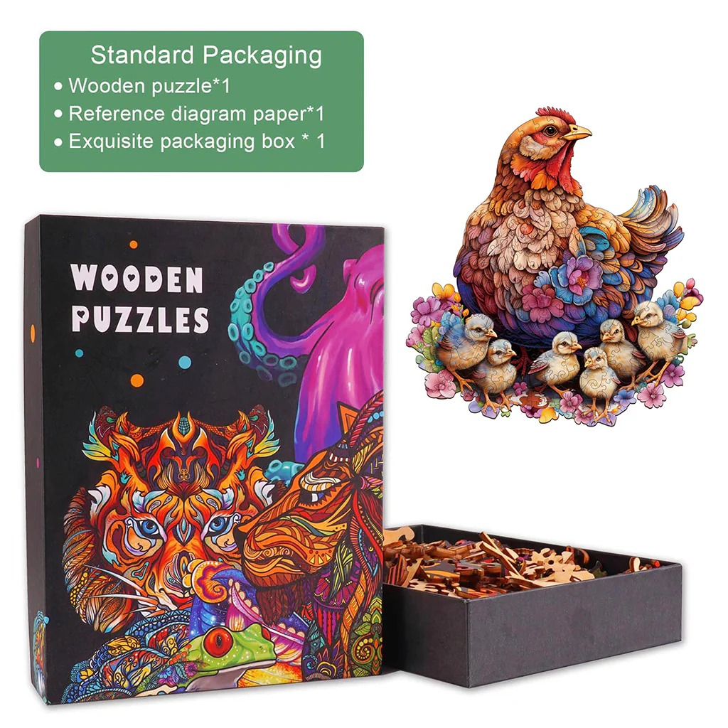 Hens And Chicks Wooden Jigsaw Puzzle - Image 6