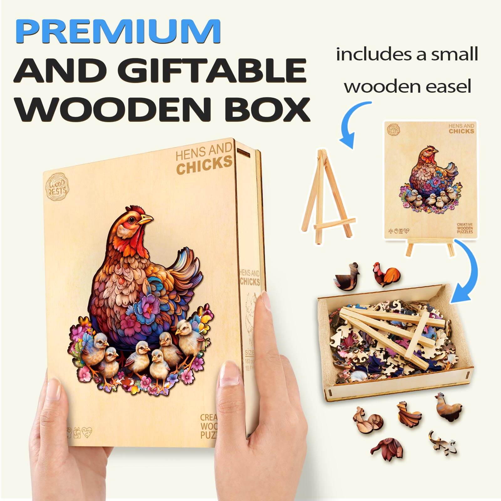 Hens And Chicks Wooden Jigsaw Puzzle - Image 7