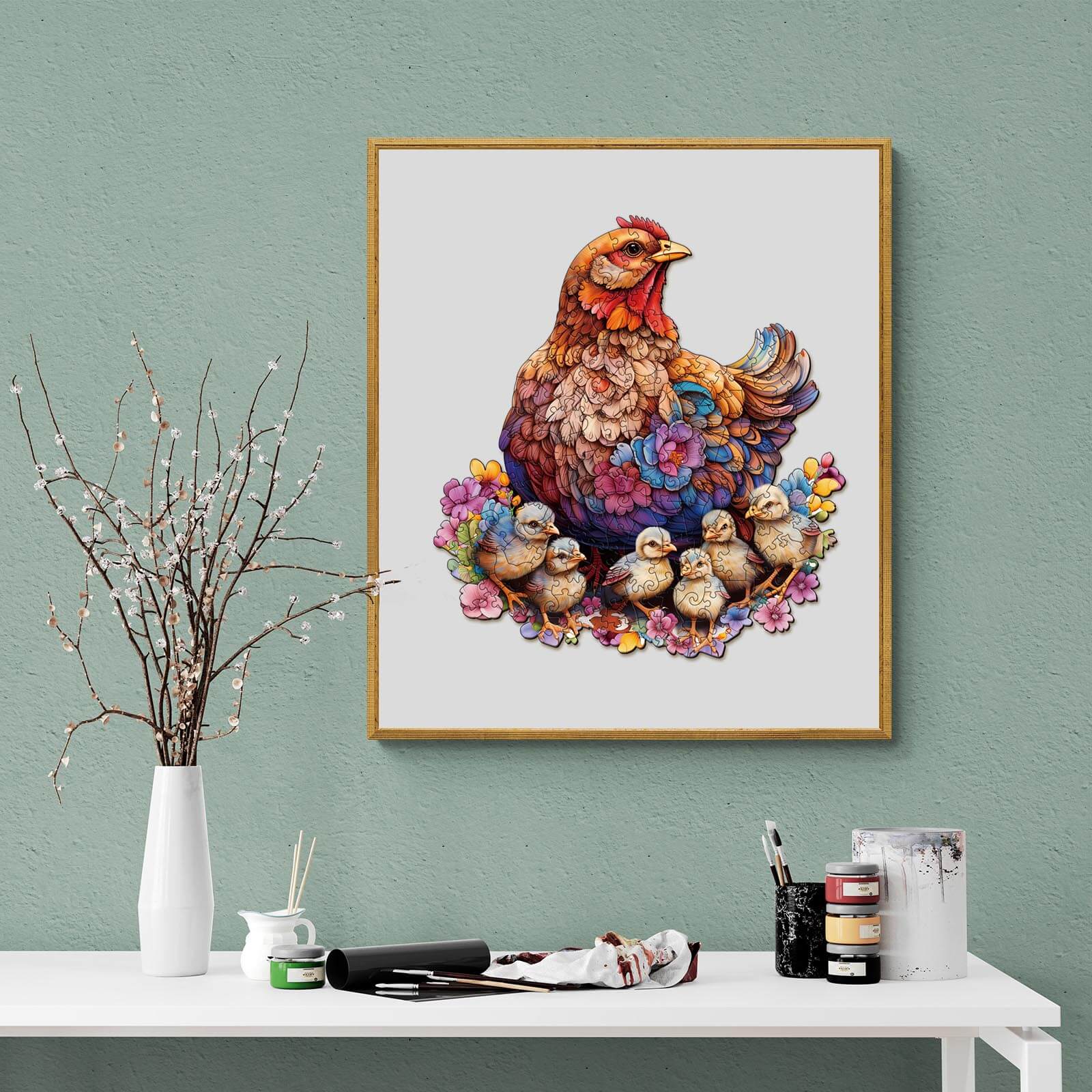 Hens And Chicks Wooden Jigsaw Puzzle - Image 9