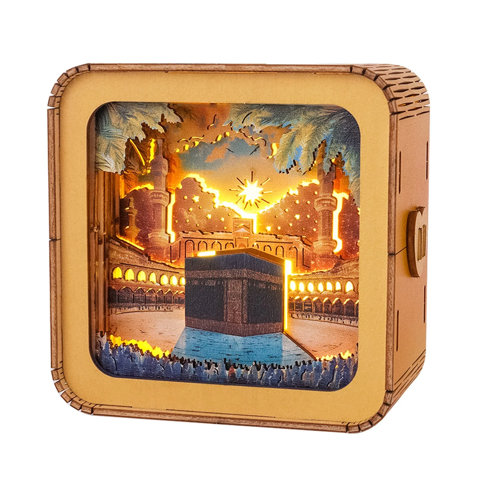 Holy MAKKAH Kit - 3D Wooden Puzzle Night Light - Image 2
