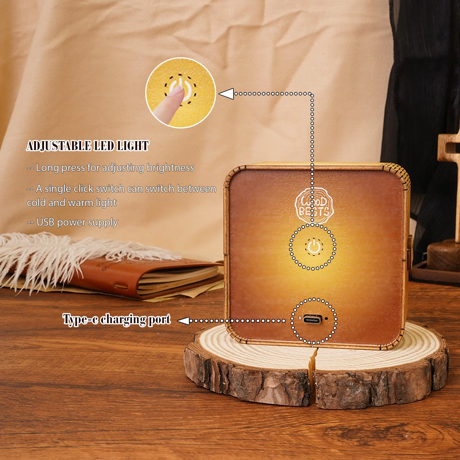 Holy MAKKAH Kit - 3D Wooden Puzzle Night Light - Image 4