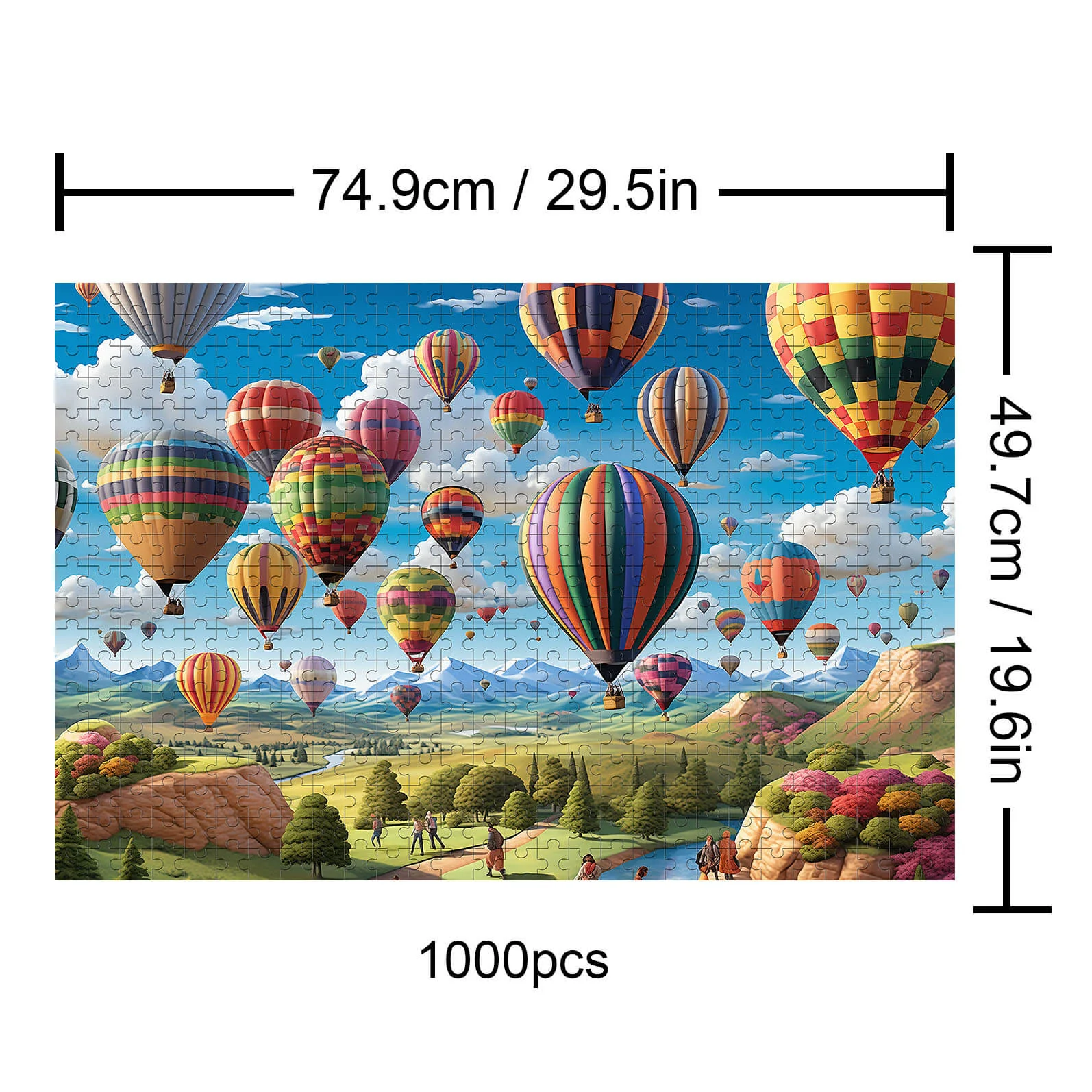 Hot Air Balloon 500 / 1000 Piece Puzzle - Image 4