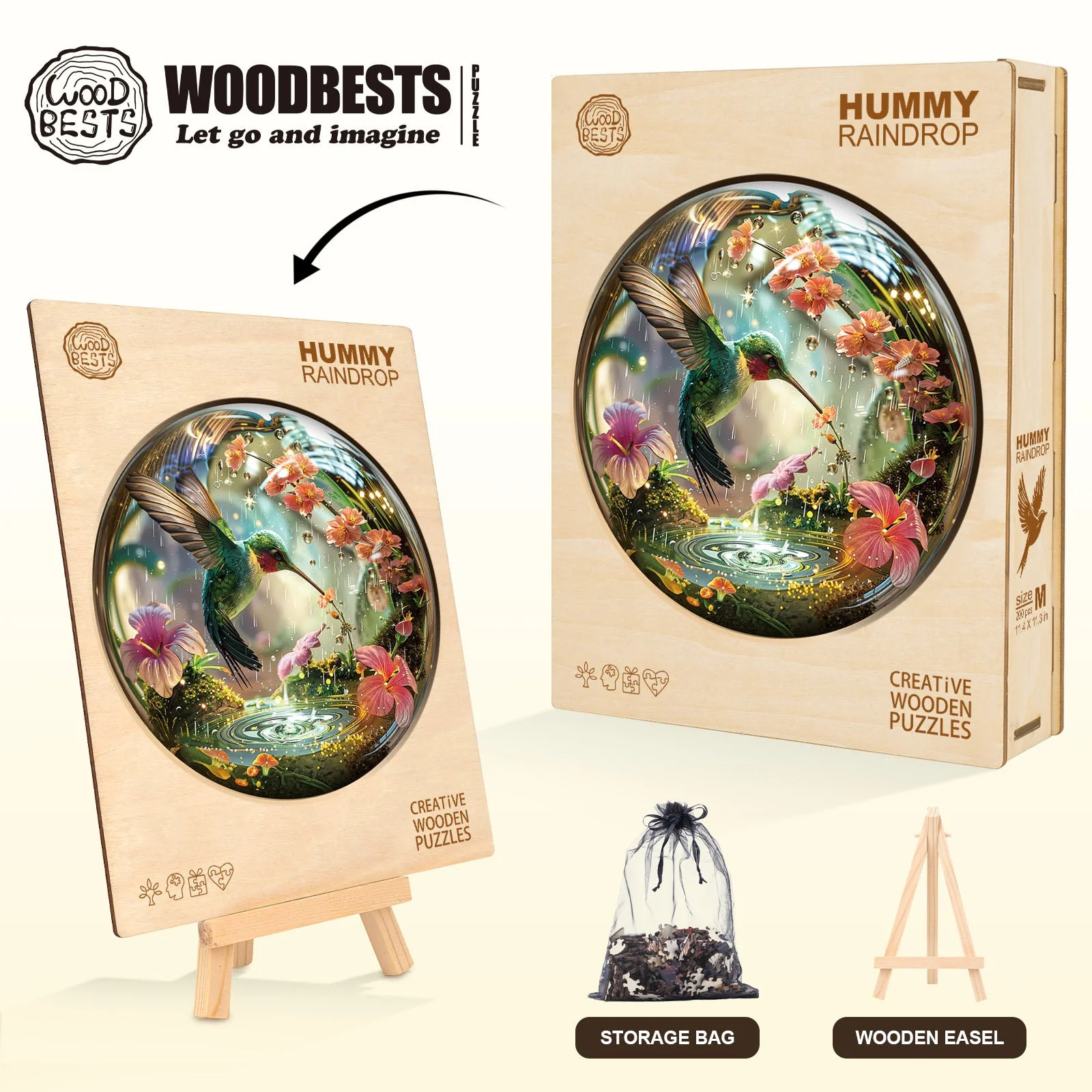 Hummy Raindrop Wooden Jigsaw Puzzle - Image 8