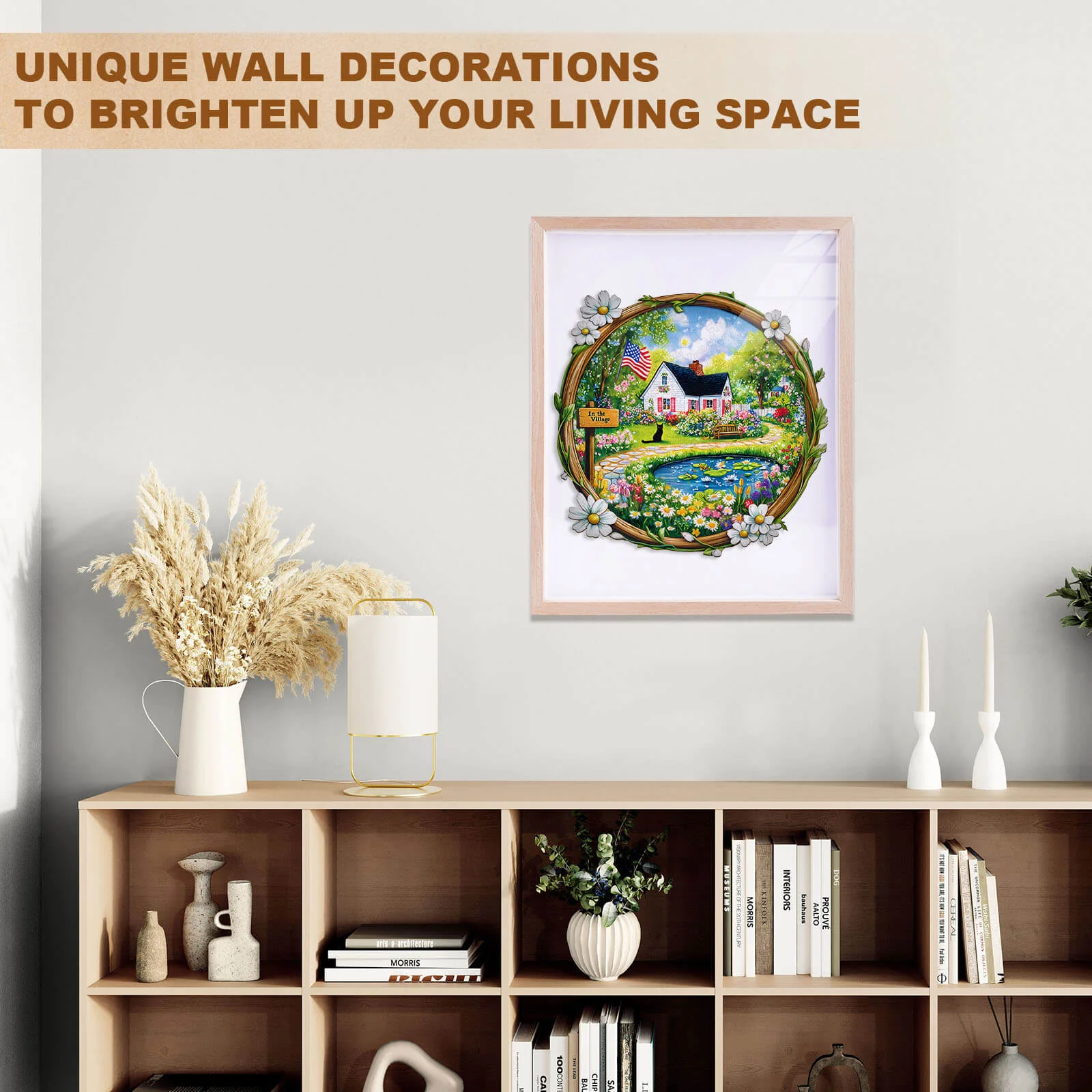 In the Village Wooden Jigsaw Puzzle - Image 10