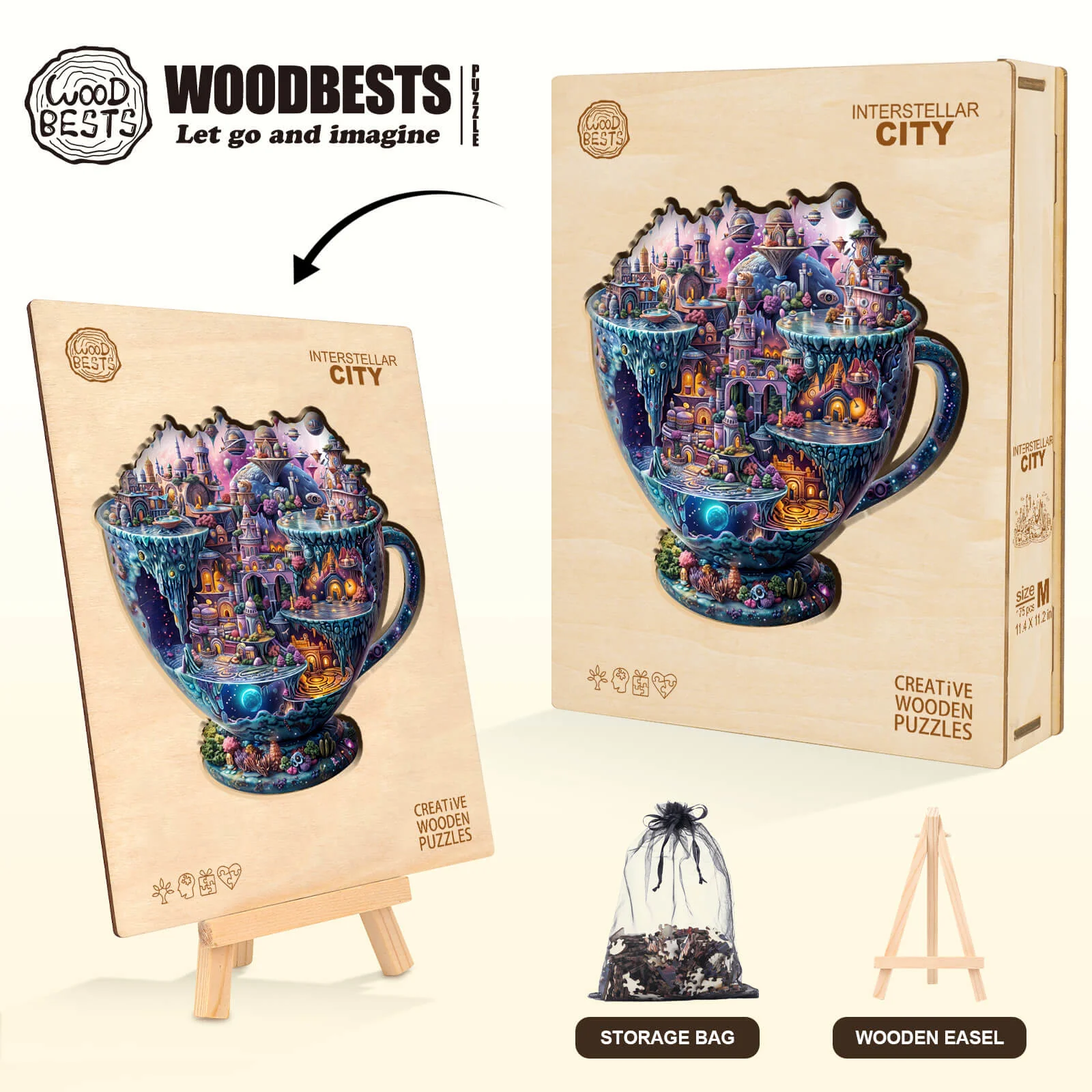 Interstellar City Wooden Jigsaw Puzzle - Image 7