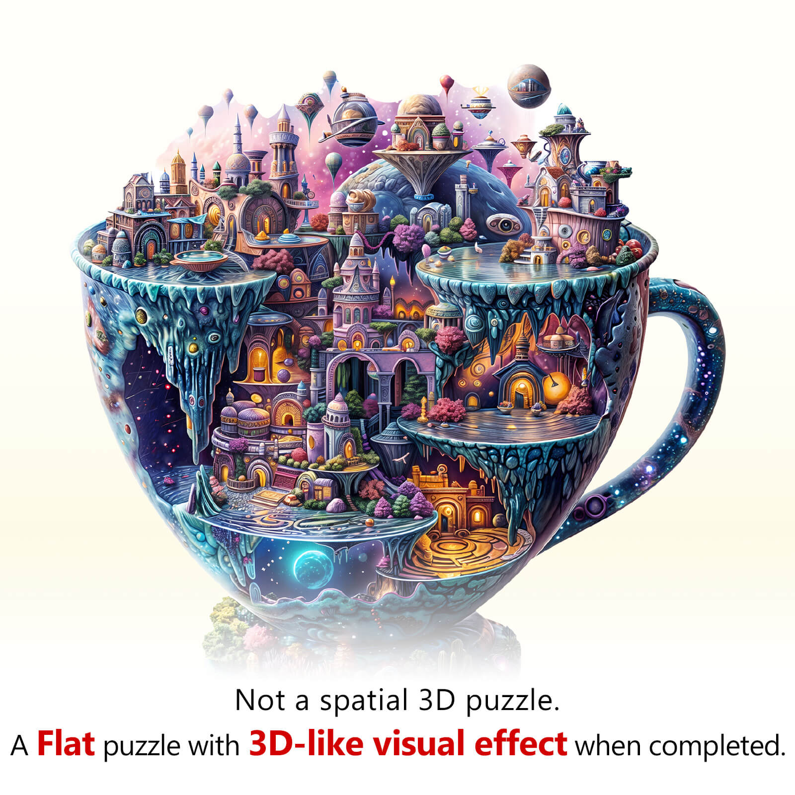 Interstellar City Wooden Jigsaw Puzzle - Image 9
