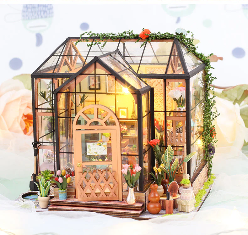 Jenny's Greenhouse - DIY Dollhouse Kit,3D Wooden Puzzle - Image 3