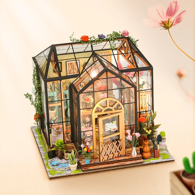 Jenny's Greenhouse - DIY Dollhouse Kit,3D Wooden Puzzle - Image 5