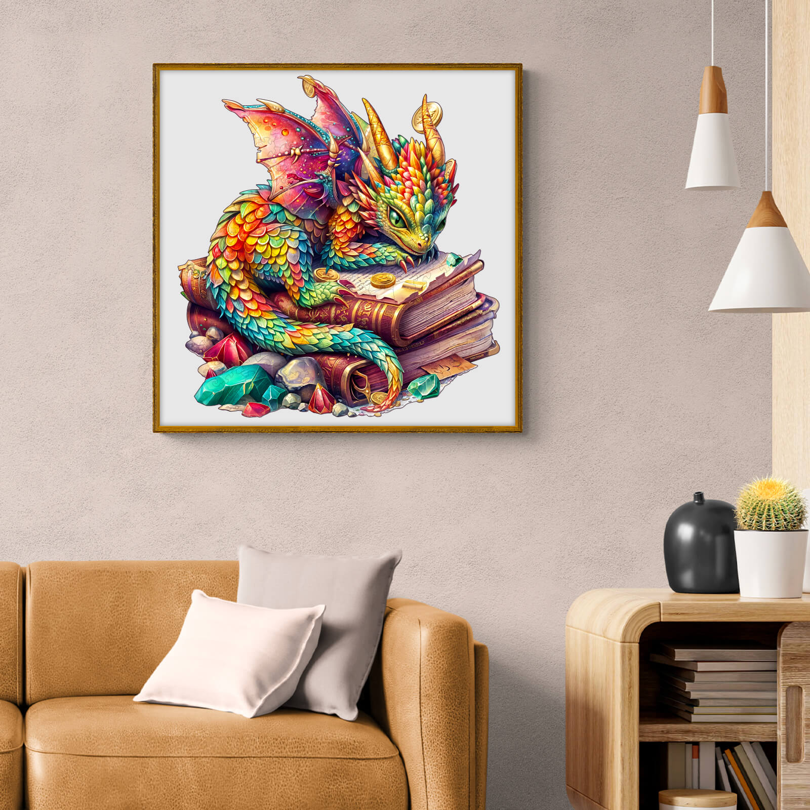 Jeweled Dragon Wooden Jigsaw Puzzle - Image 10