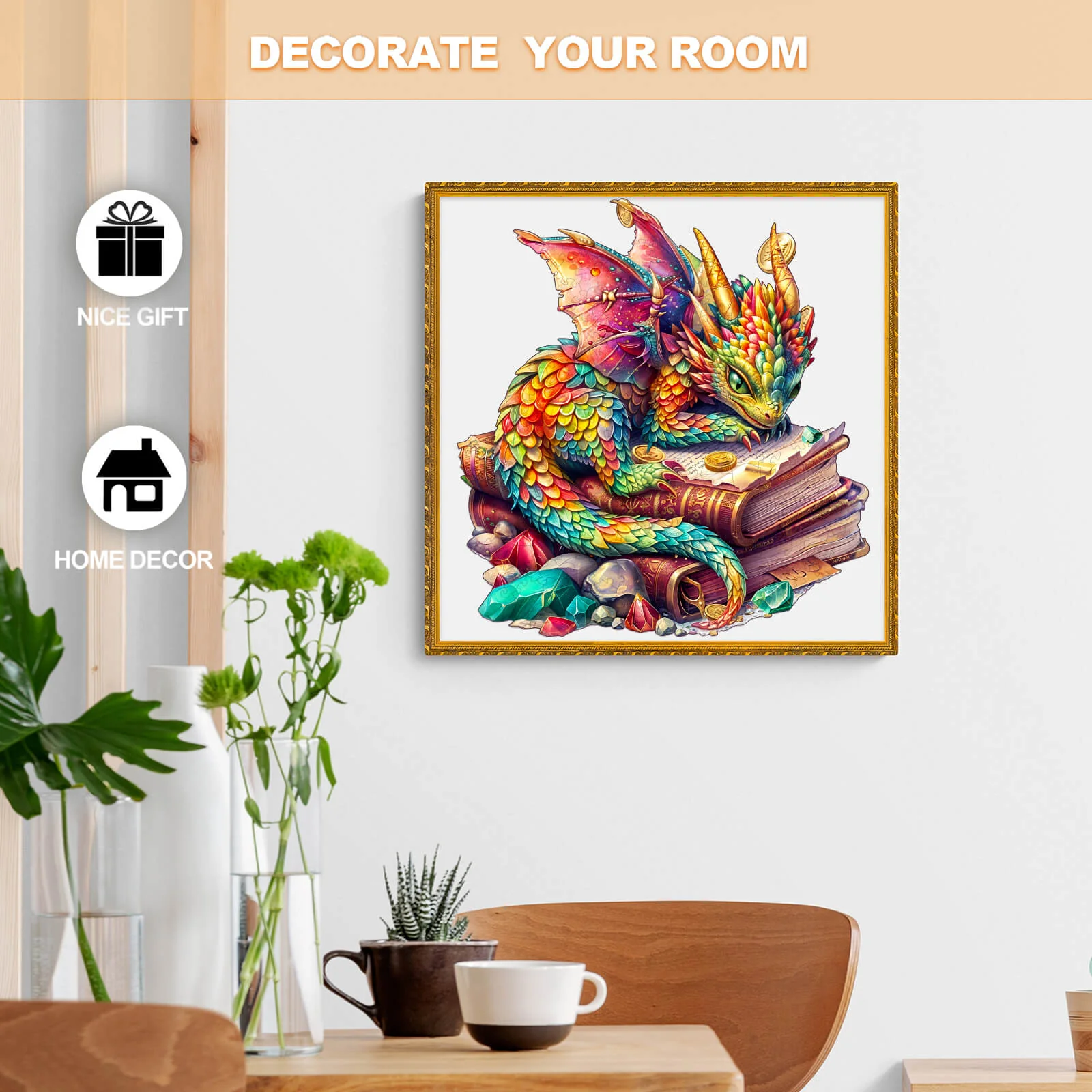 Jeweled Dragon Wooden Jigsaw Puzzle - Image 7