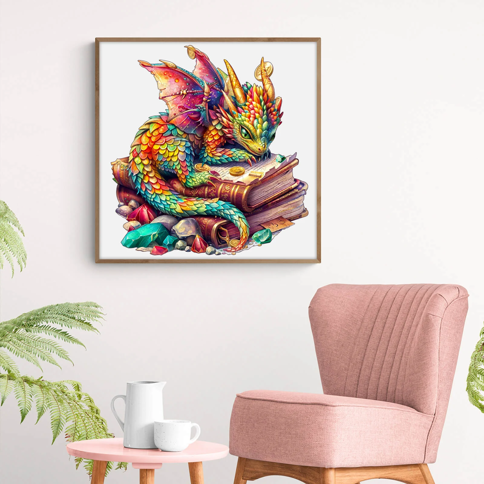 Jeweled Dragon Wooden Jigsaw Puzzle - Image 9