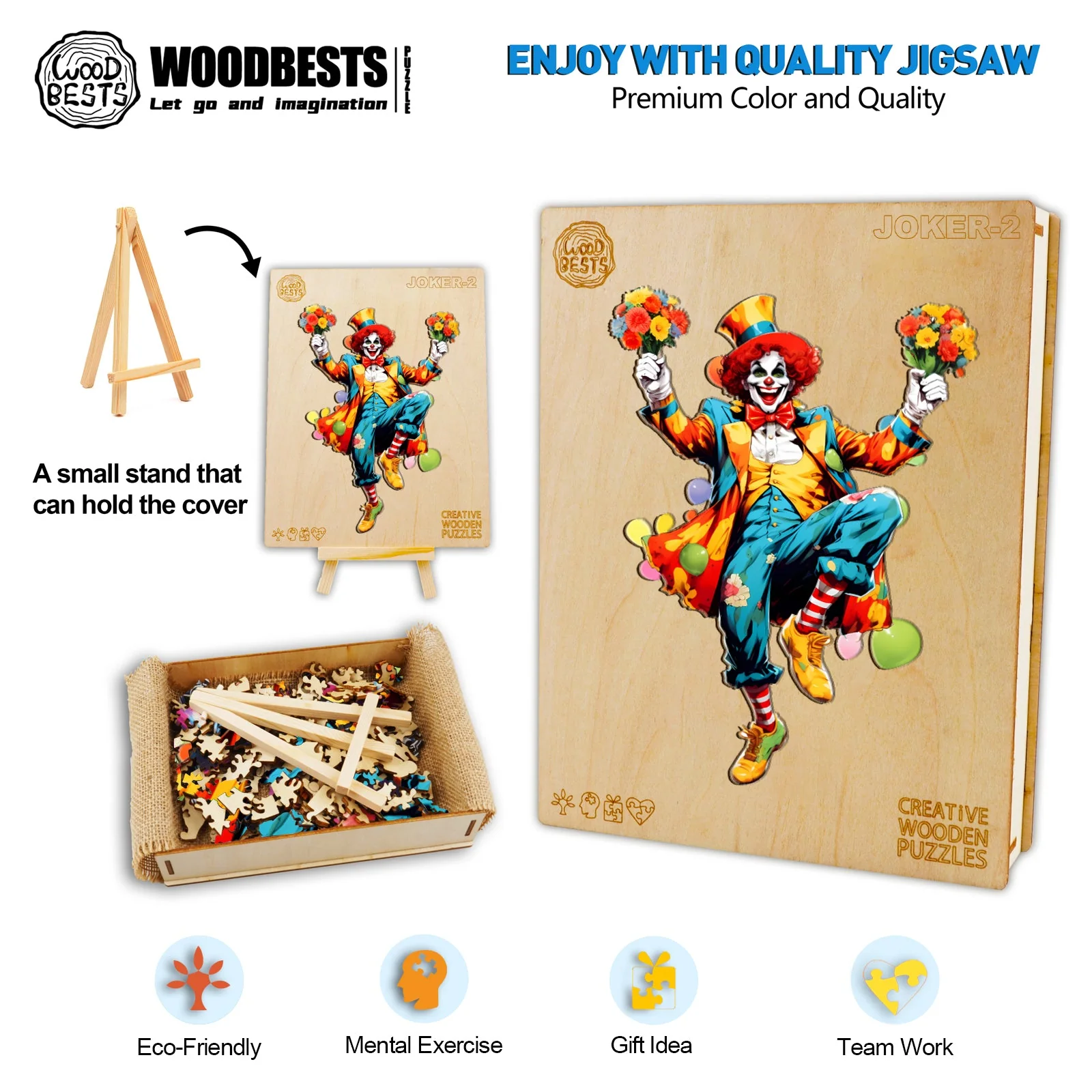 Joker-2 Wooden Jigsaw Puzzle - Image 6