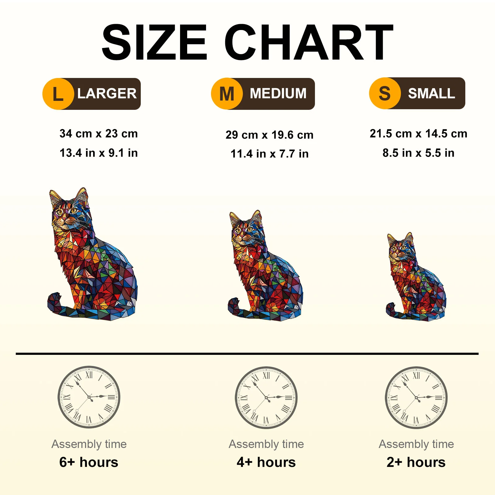 Kaleido Cat Wooden Jigsaw Puzzle - Image 6