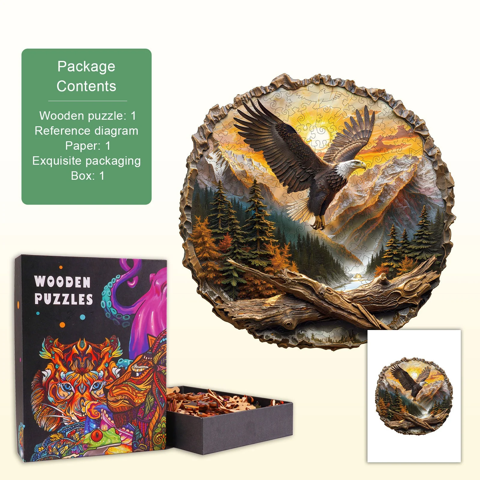 King of the Sky Wooden Jigsaw Puzzle - Image 4