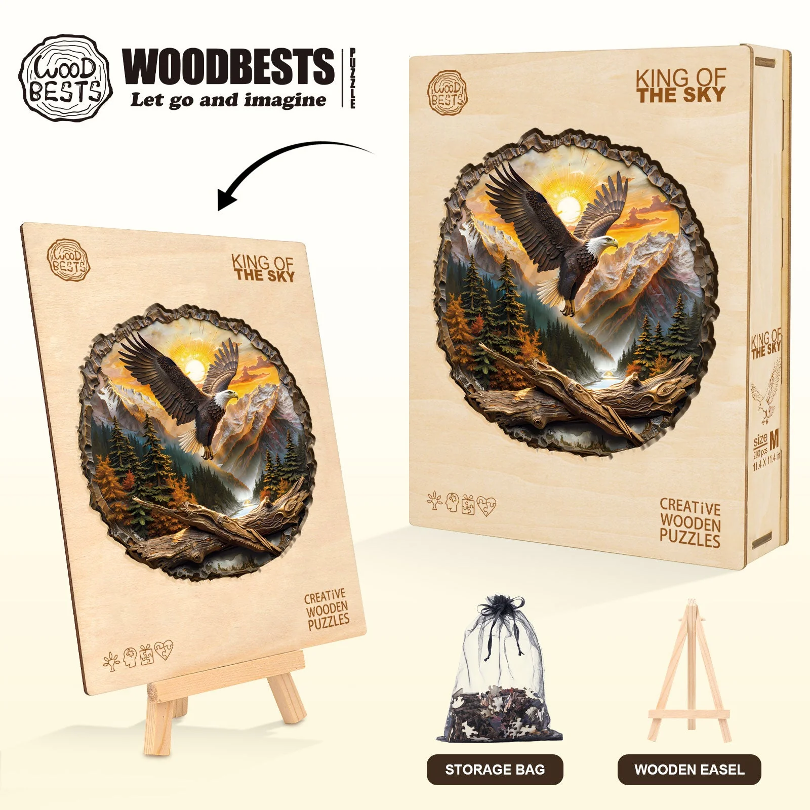 King of the Sky Wooden Jigsaw Puzzle - Image 7