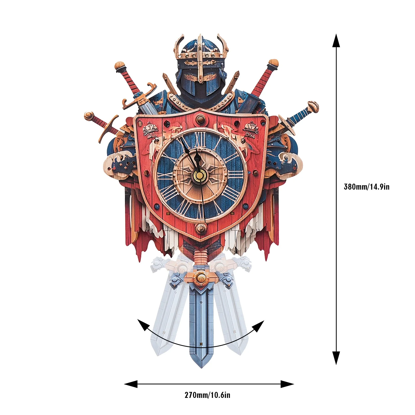 Knight – DIY Wooden Clock, 3D Puzzle Craft Kit - Image 6