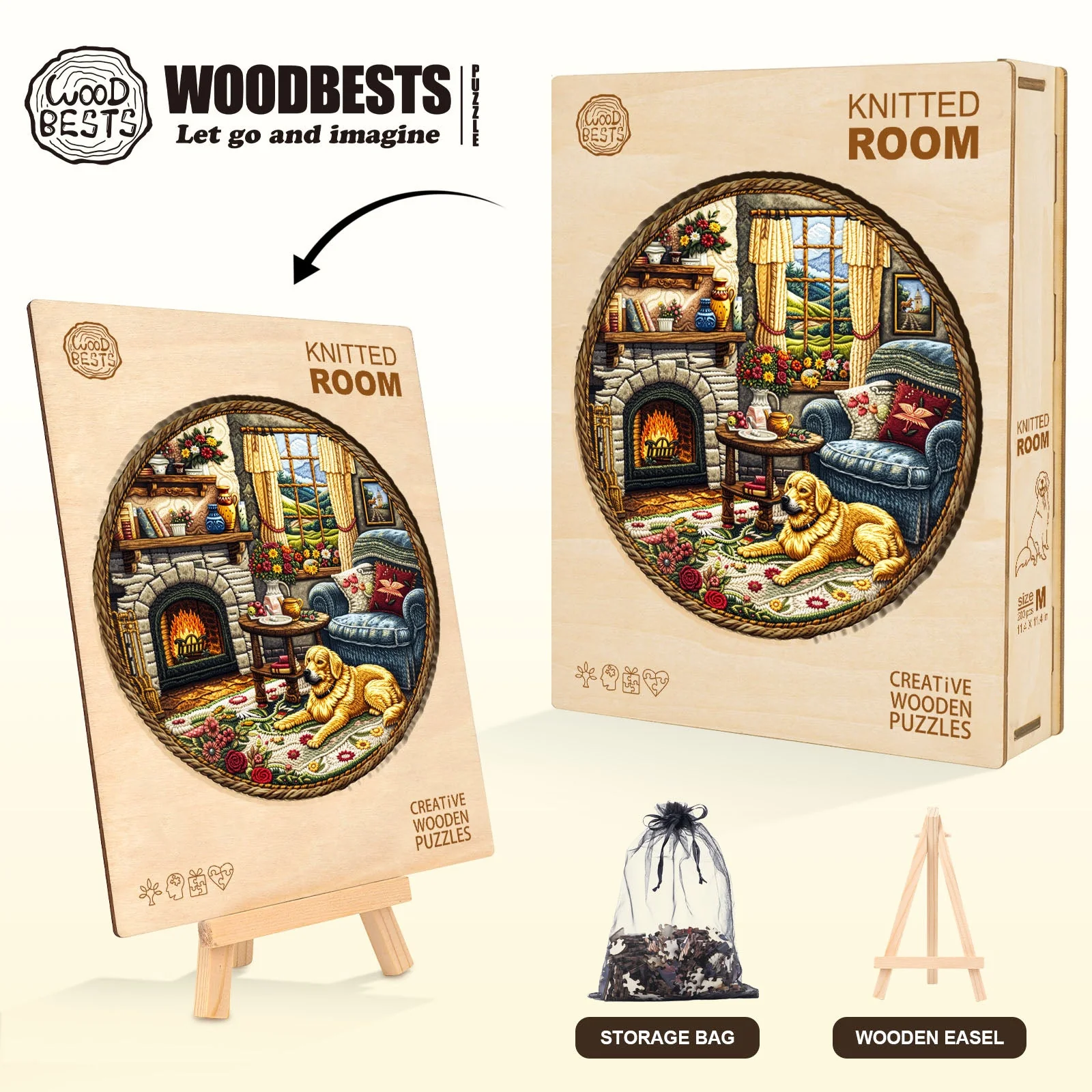 Knitted Room Wooden Jigsaw Puzzle - Image 6