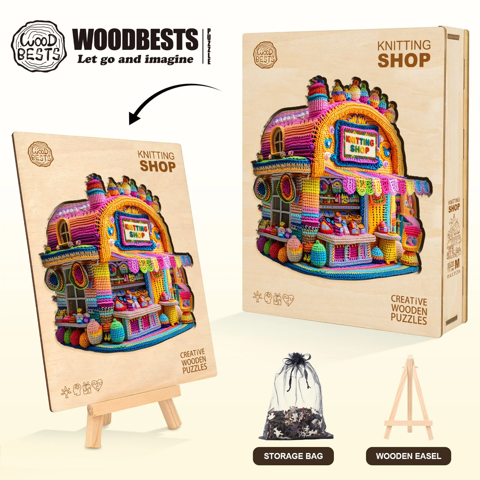 Knitting Shop Wooden Jigsaw Puzzle - Image 6